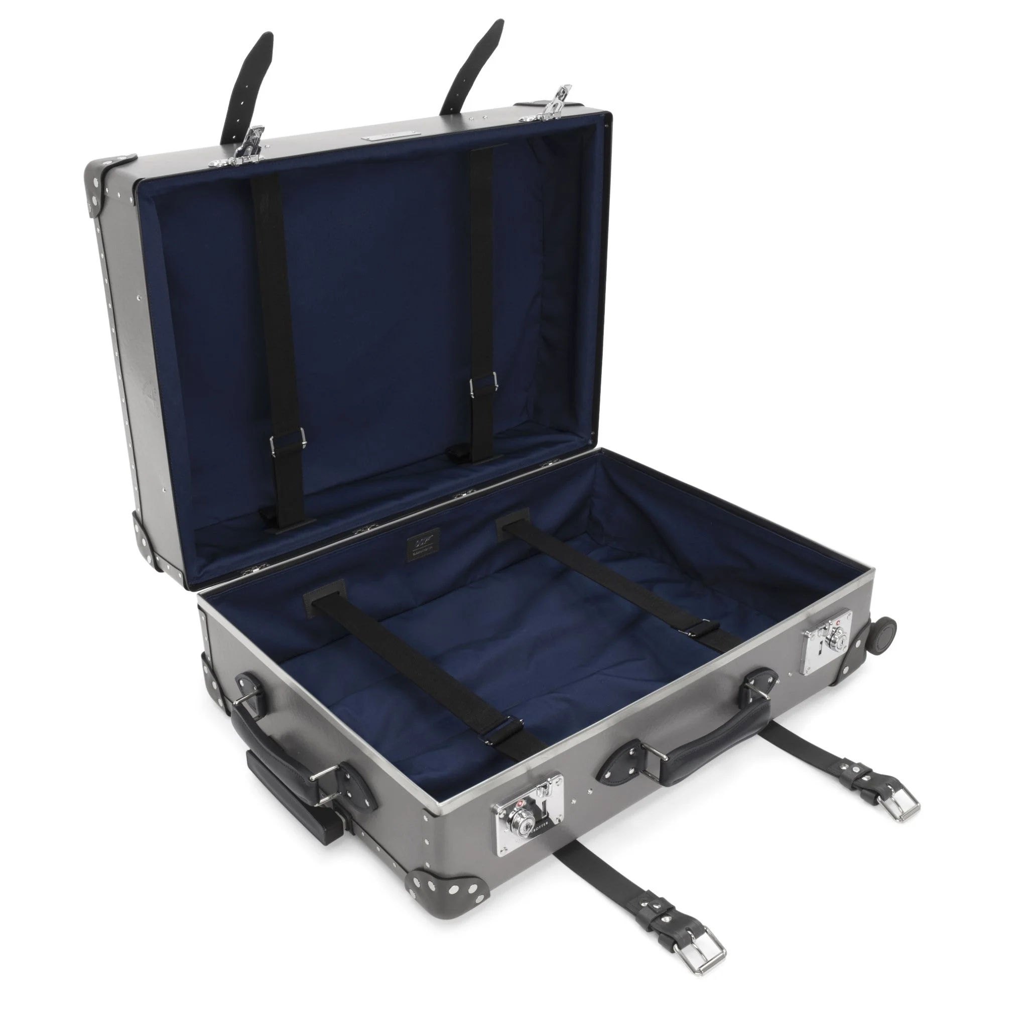 007 Collection · Large Check-In - 4 Wheels | Grey/Graphite/Chrome - Image 9