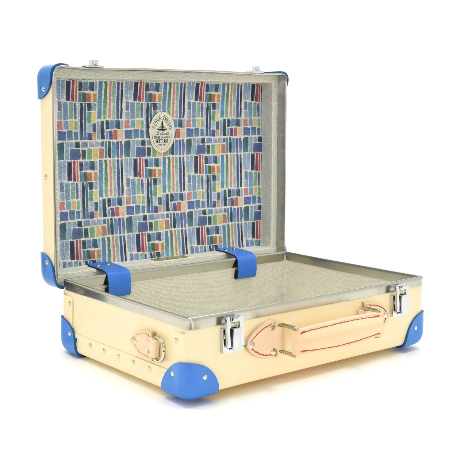Albion · Small Attaché | Ivory/Dorset Blue/Chrome - Image 3