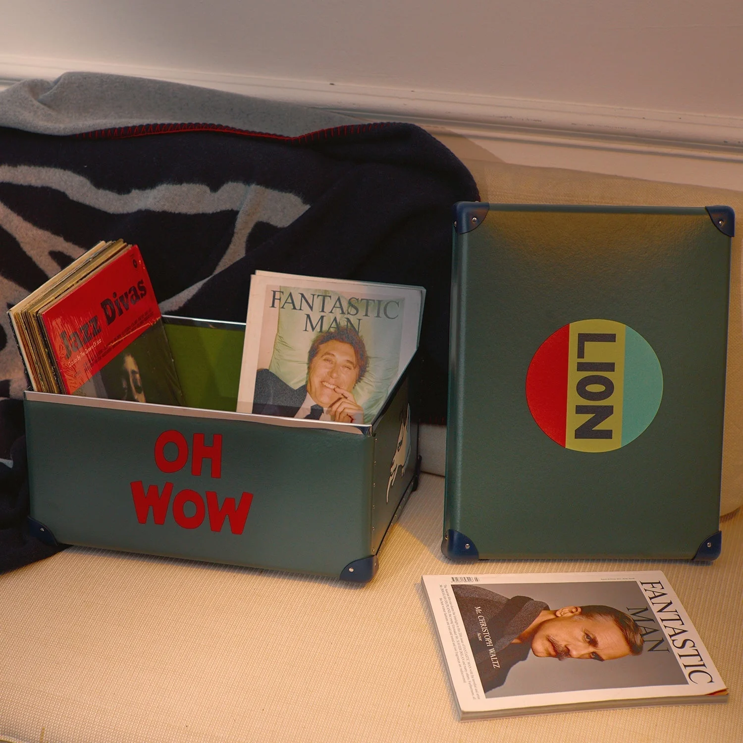 Bella Freud · Large Storage Box | Green/Navy/Chrome - Image 14