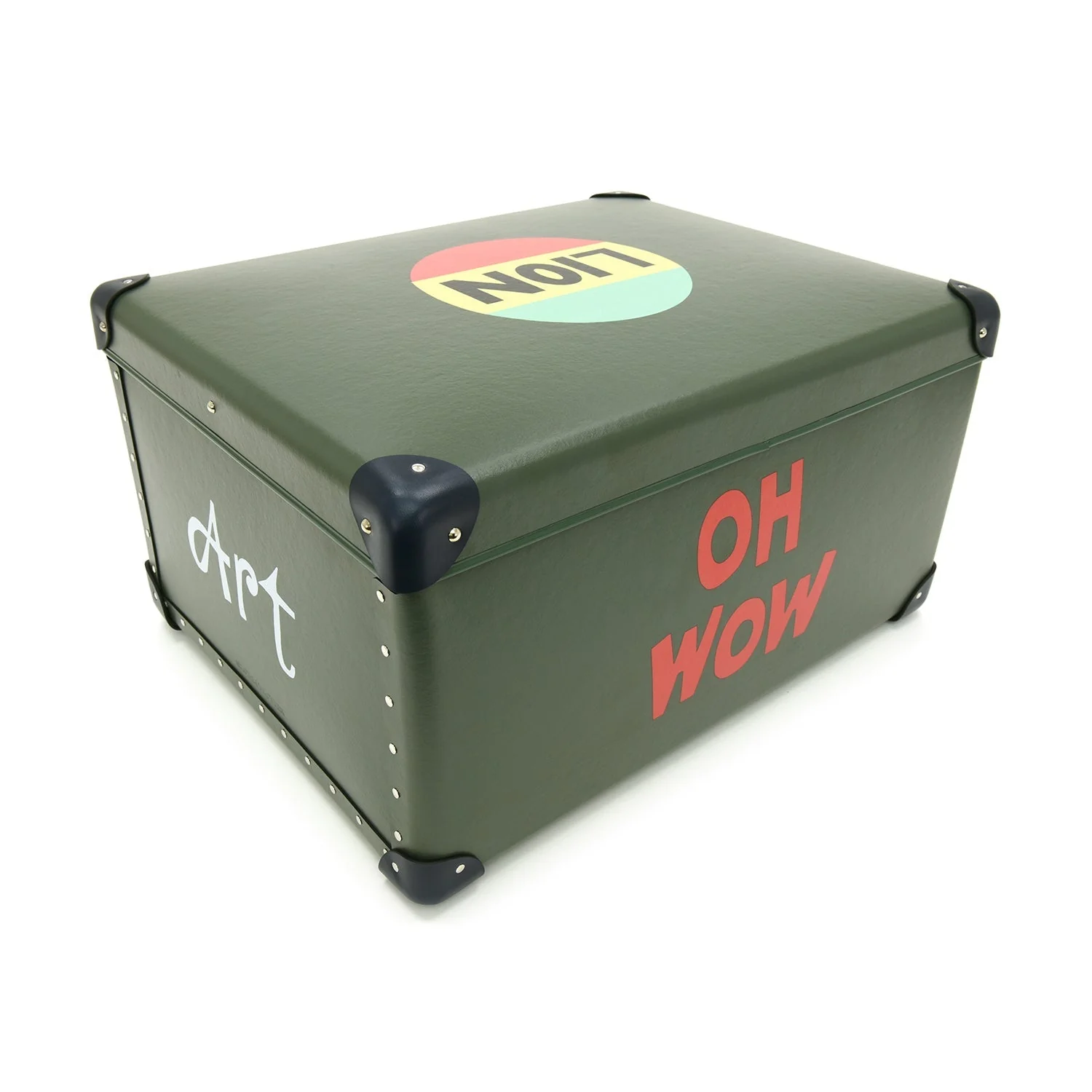 Bella Freud · Large Storage Box | Green/Navy/Chrome - Image 5