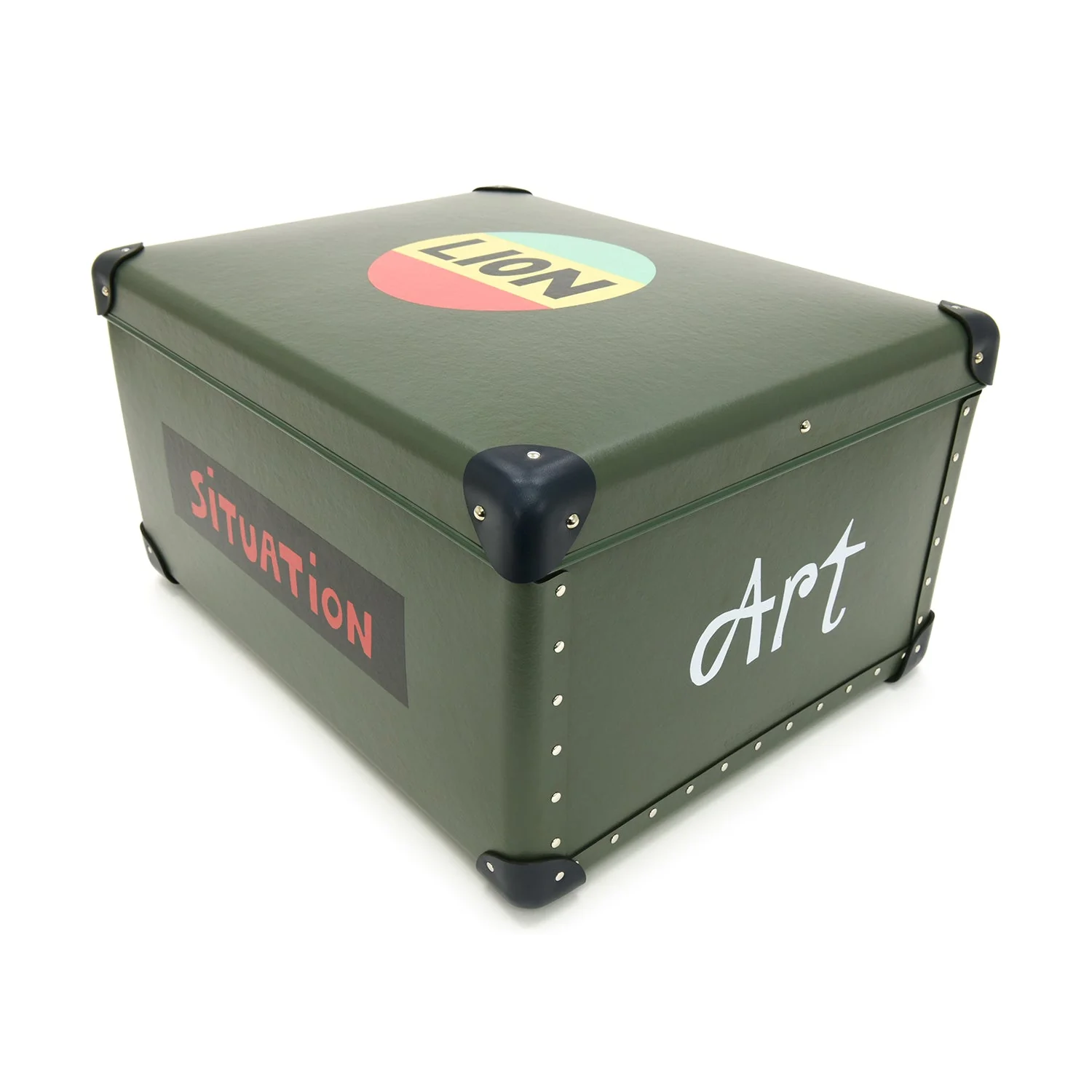 Bella Freud · Large Storage Box | Green/Navy/Chrome - Image 6