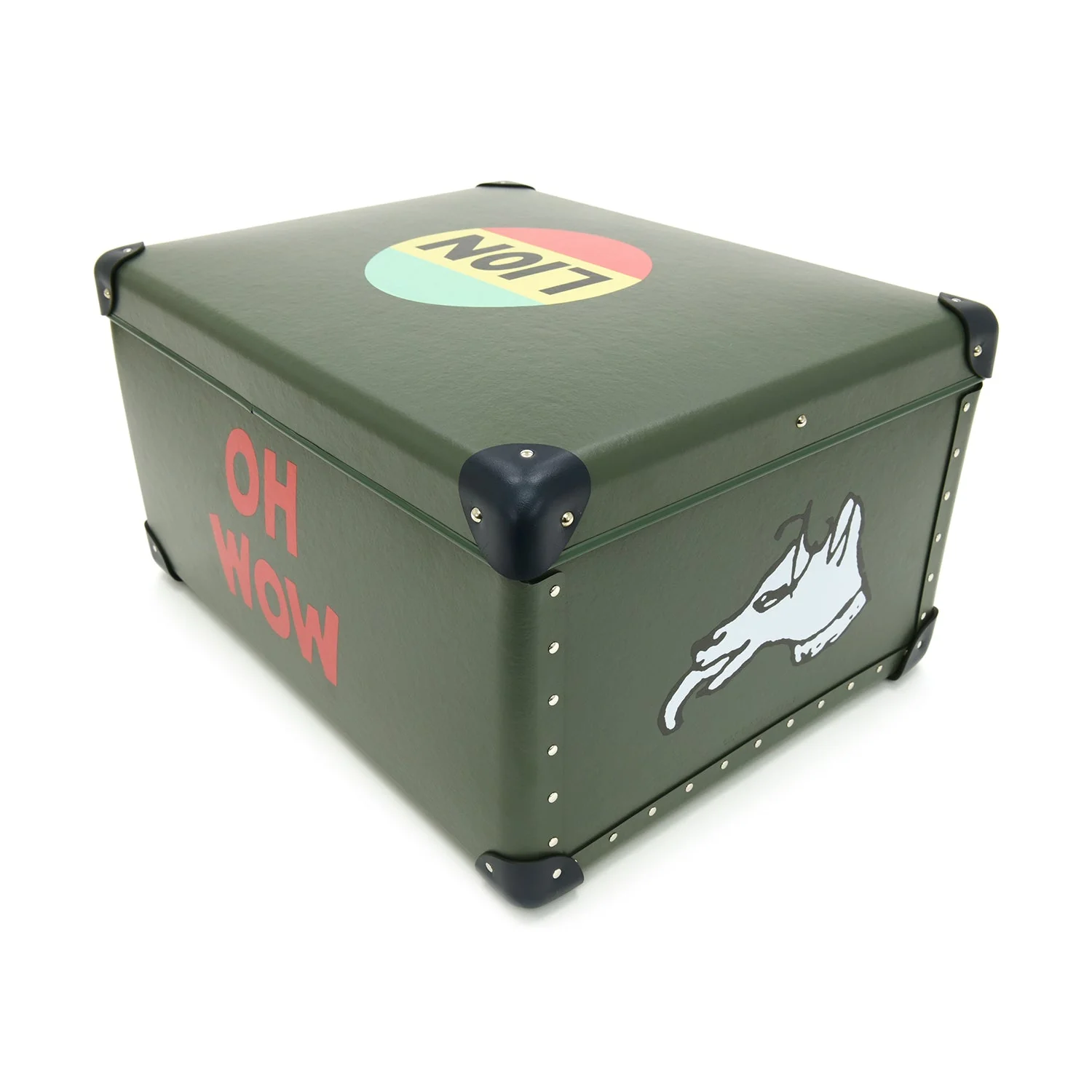 Bella Freud · Large Storage Box | Green/Navy/Chrome - Image 7