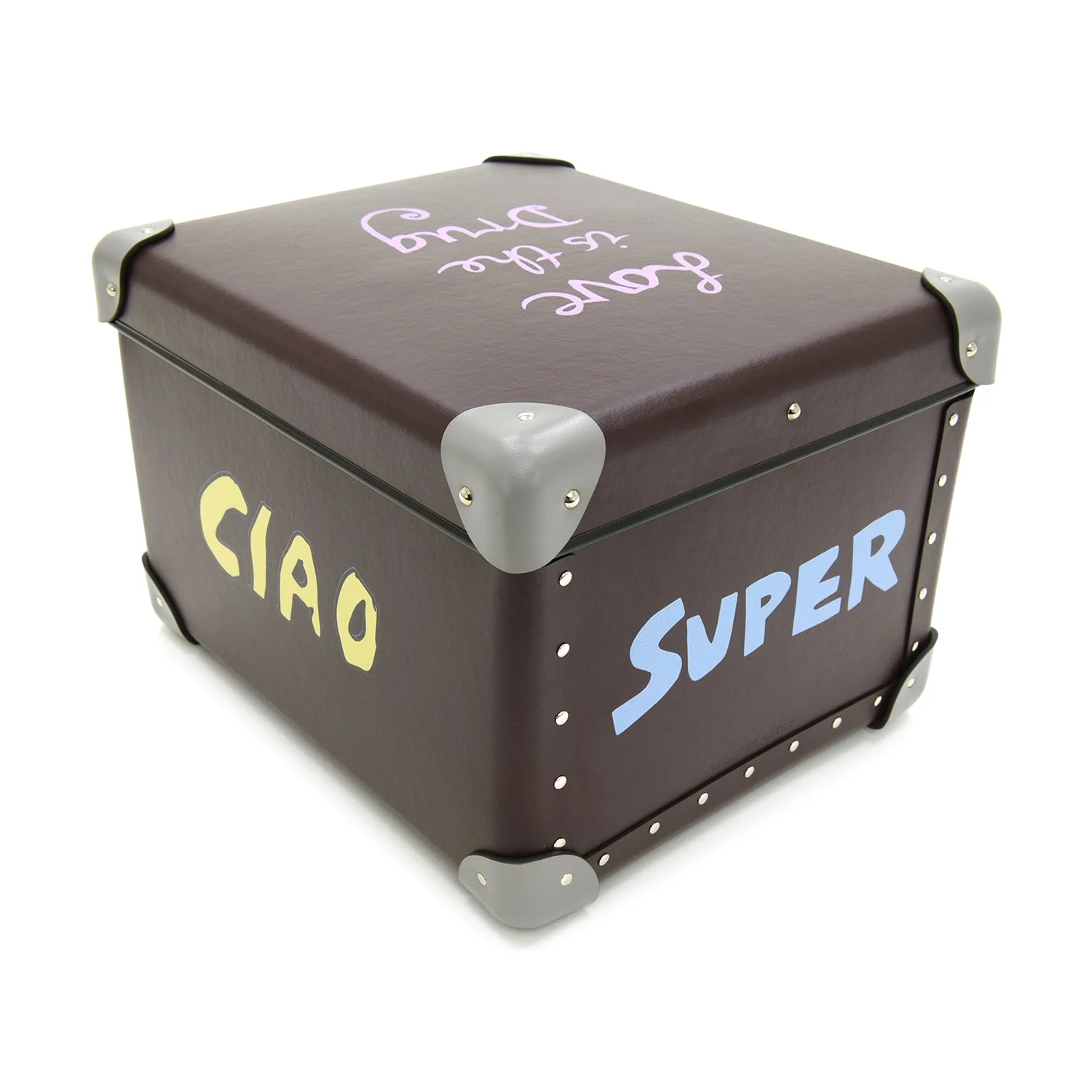 Bella Freud · Medium Storage Box | Oxblood/Steel/Chrome - Image 6