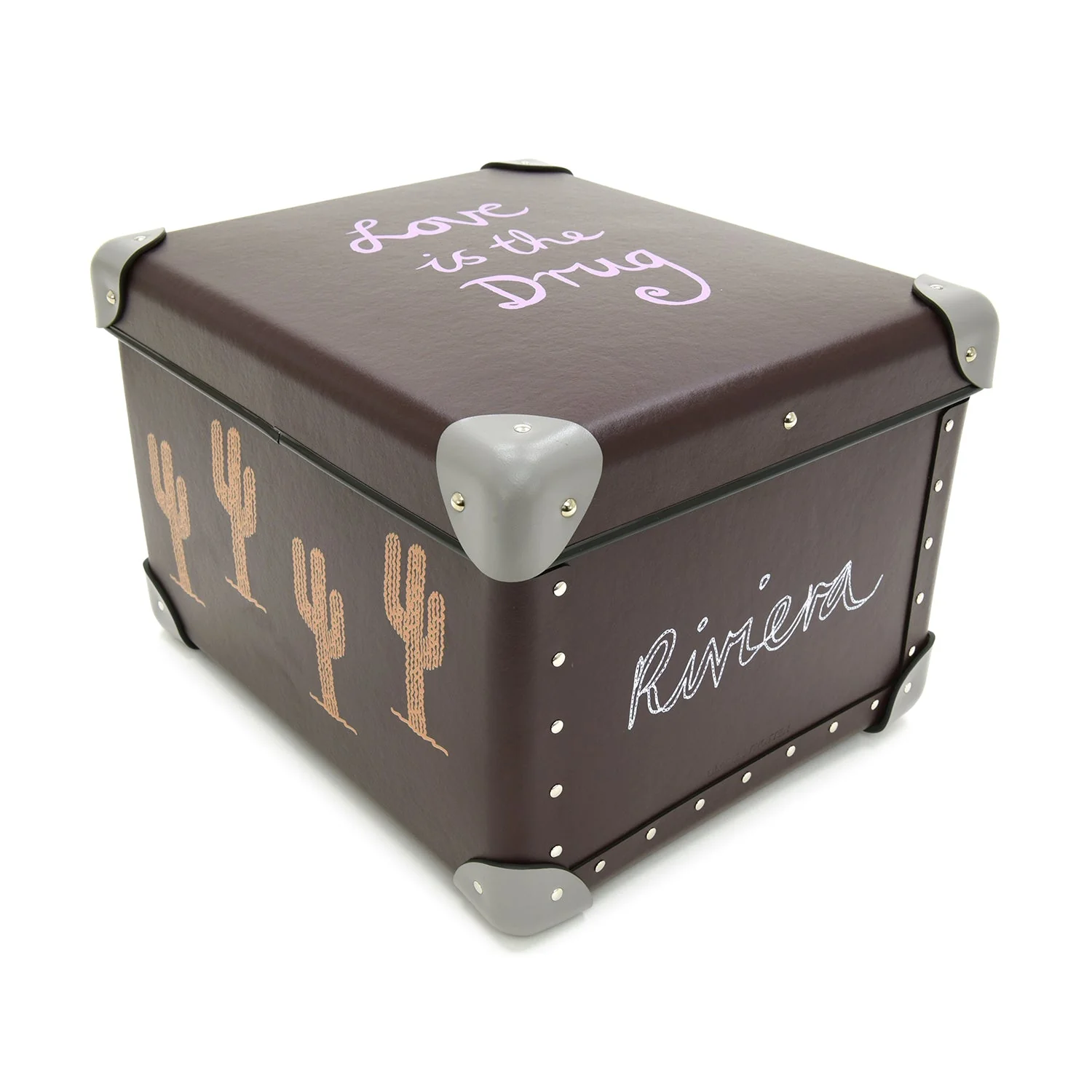 Bella Freud · Medium Storage Box | Oxblood/Steel/Chrome - Image 7