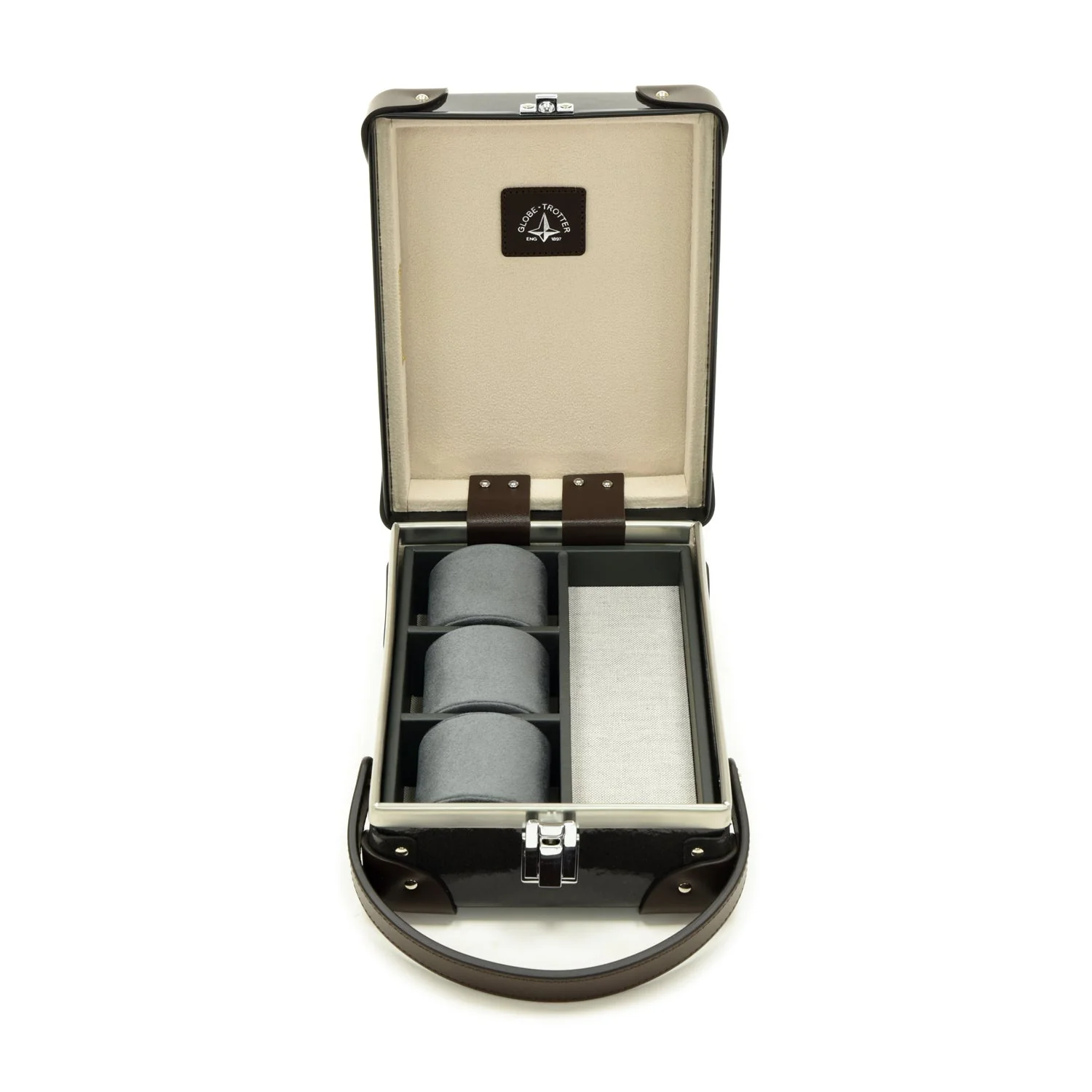 Caviar · 3-Slot Watch Case | Caviar/Chocolate/Chrome - Image 4