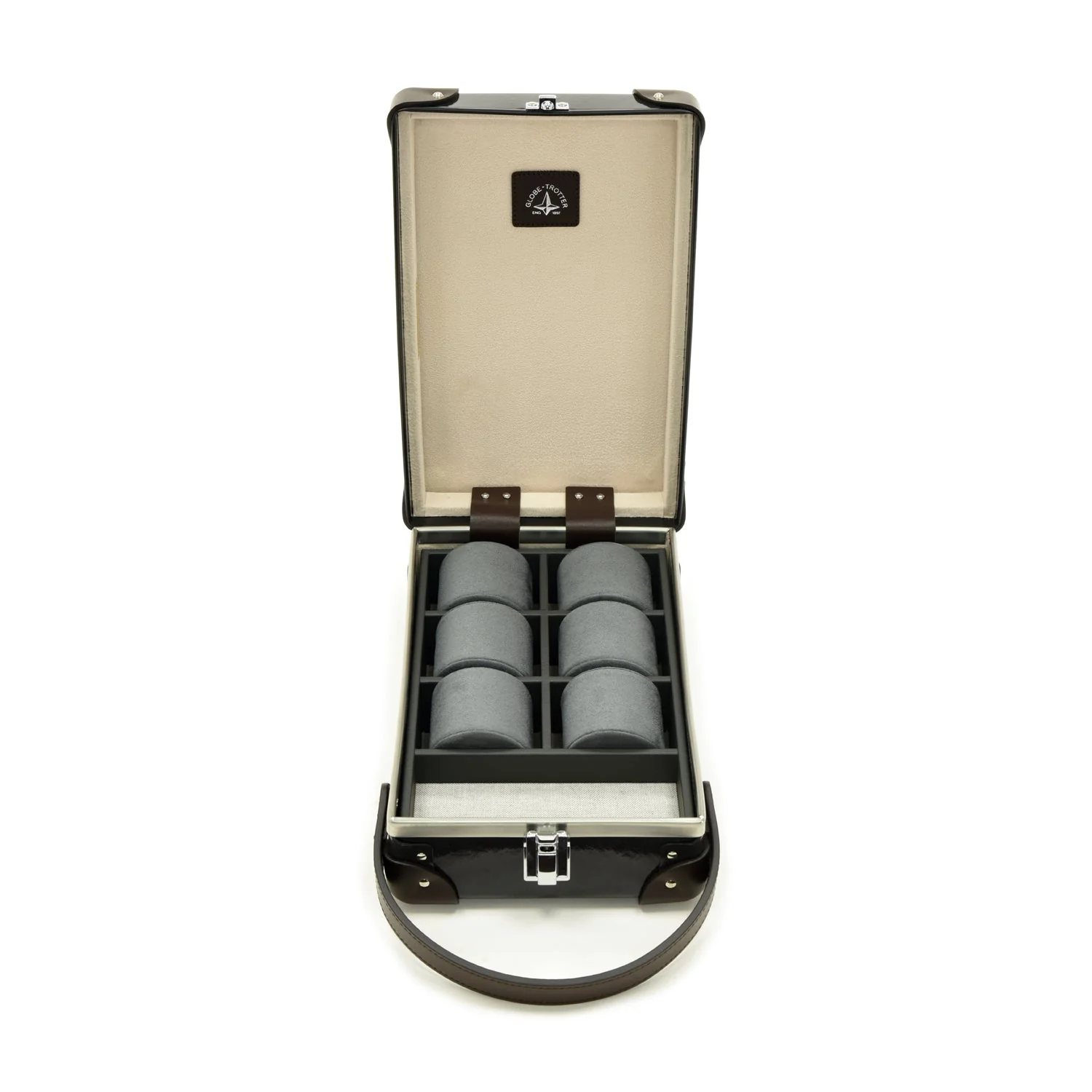 Caviar · 6-Slot Watch Case | Caviar/Chocolate/Chrome - Image 4