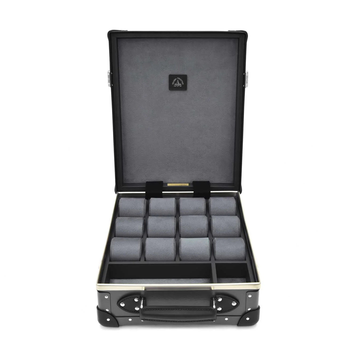 Centenary · 12-Slot Watch Case | Charcoal/Black/Chrome - Image 3