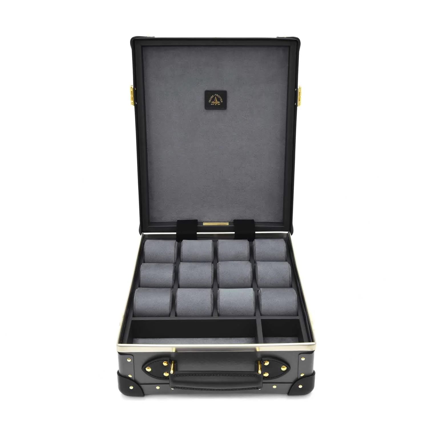 Centenary · 12-Slot Watch Case | Charcoal/Black/Gold - Image 3