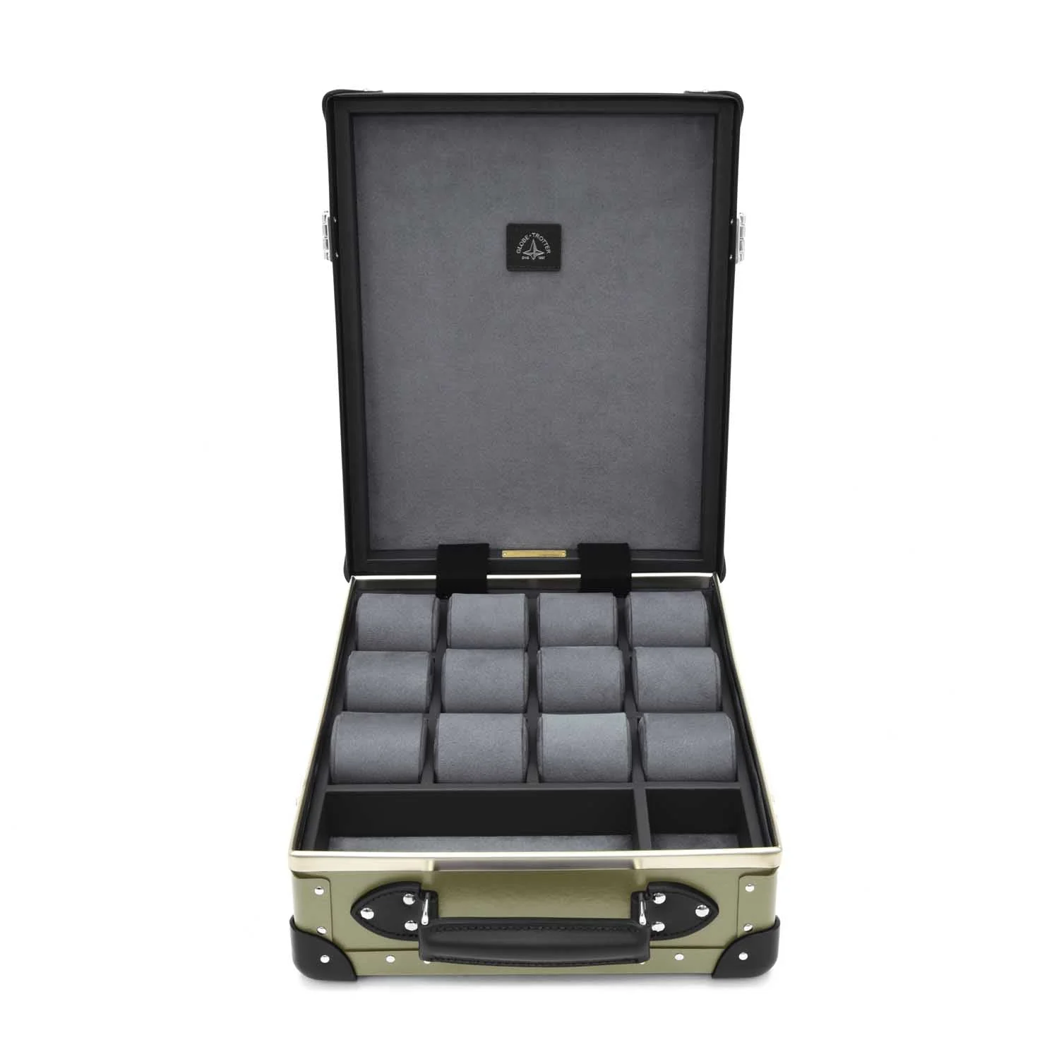 Centenary · 12-Slot Watch Case | Olive/Black/Chrome - Image 3