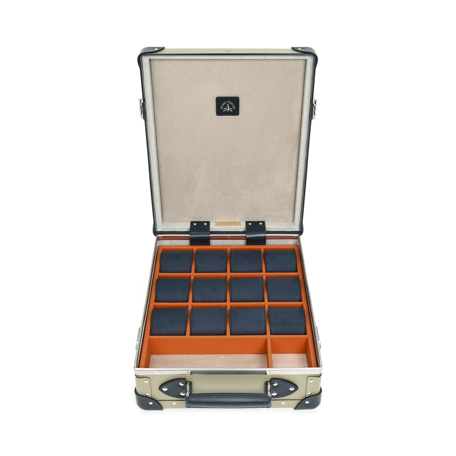 Centenary · 12-Slot Watch Case | Olive/Navy/Chrome - Image 4