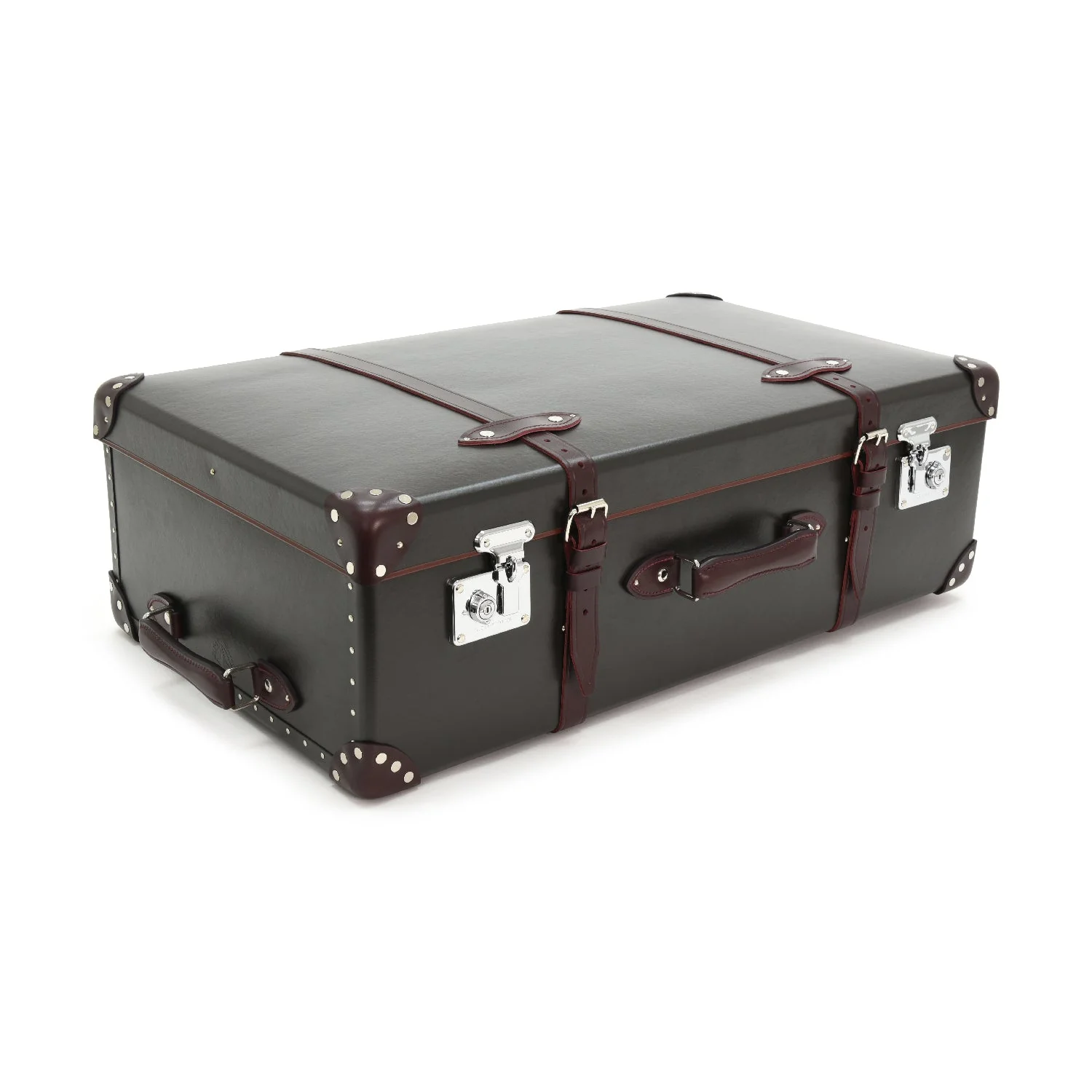 Centenary · Large Suitcase | Brown/Burgundy/Chrome - Image 2