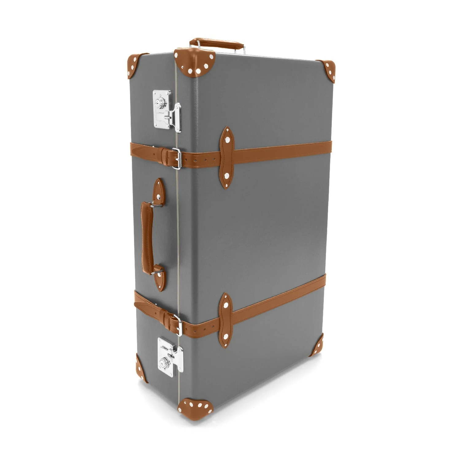 Centenary · XL Suitcase - 2 Wheels | Grey/Caramel/Chrome - Image 3