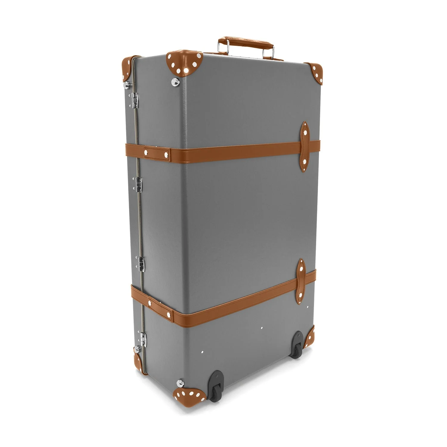 Centenary · XL Suitcase - 2 Wheels | Grey/Caramel/Chrome - Image 4