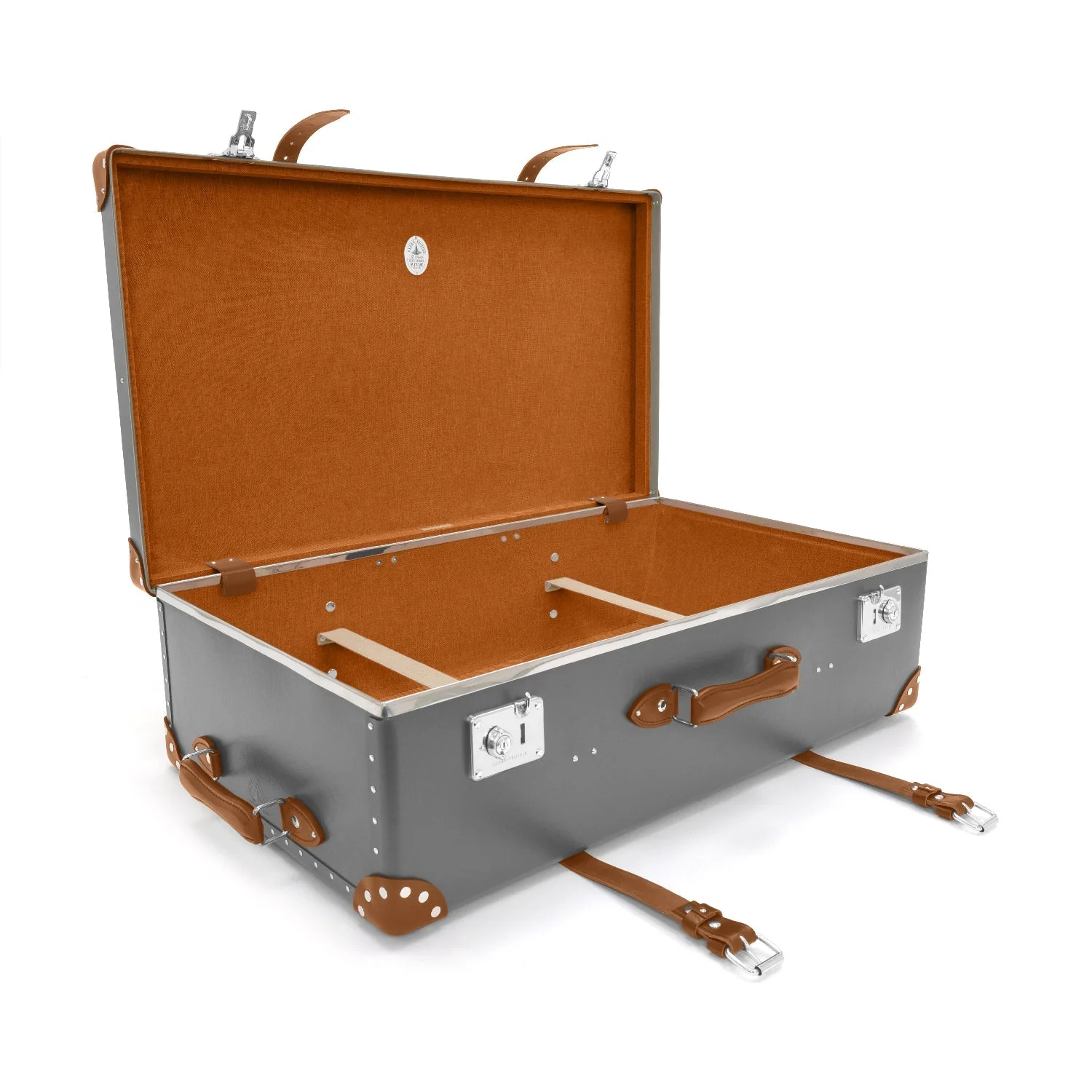Centenary · XL Suitcase - 2 Wheels | Grey/Caramel/Chrome - Image 5