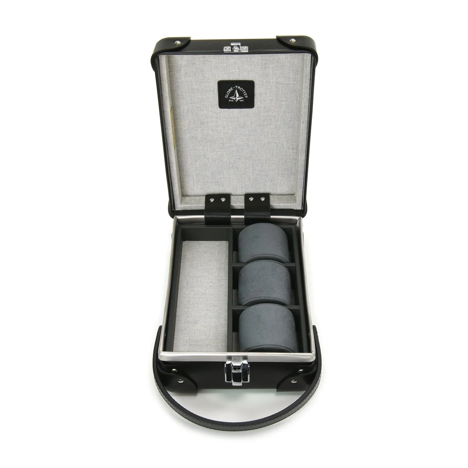Centenary · 3-Slot Watch Case | Black/Black/Chrome - Image 4