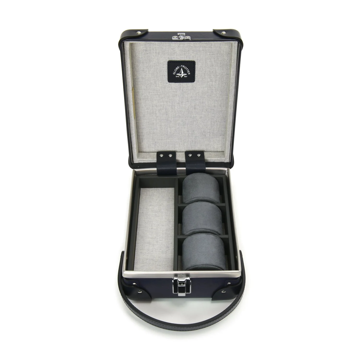 Centenary · 3-Slot Watch Case | Navy/Navy/Chrome - Image 4