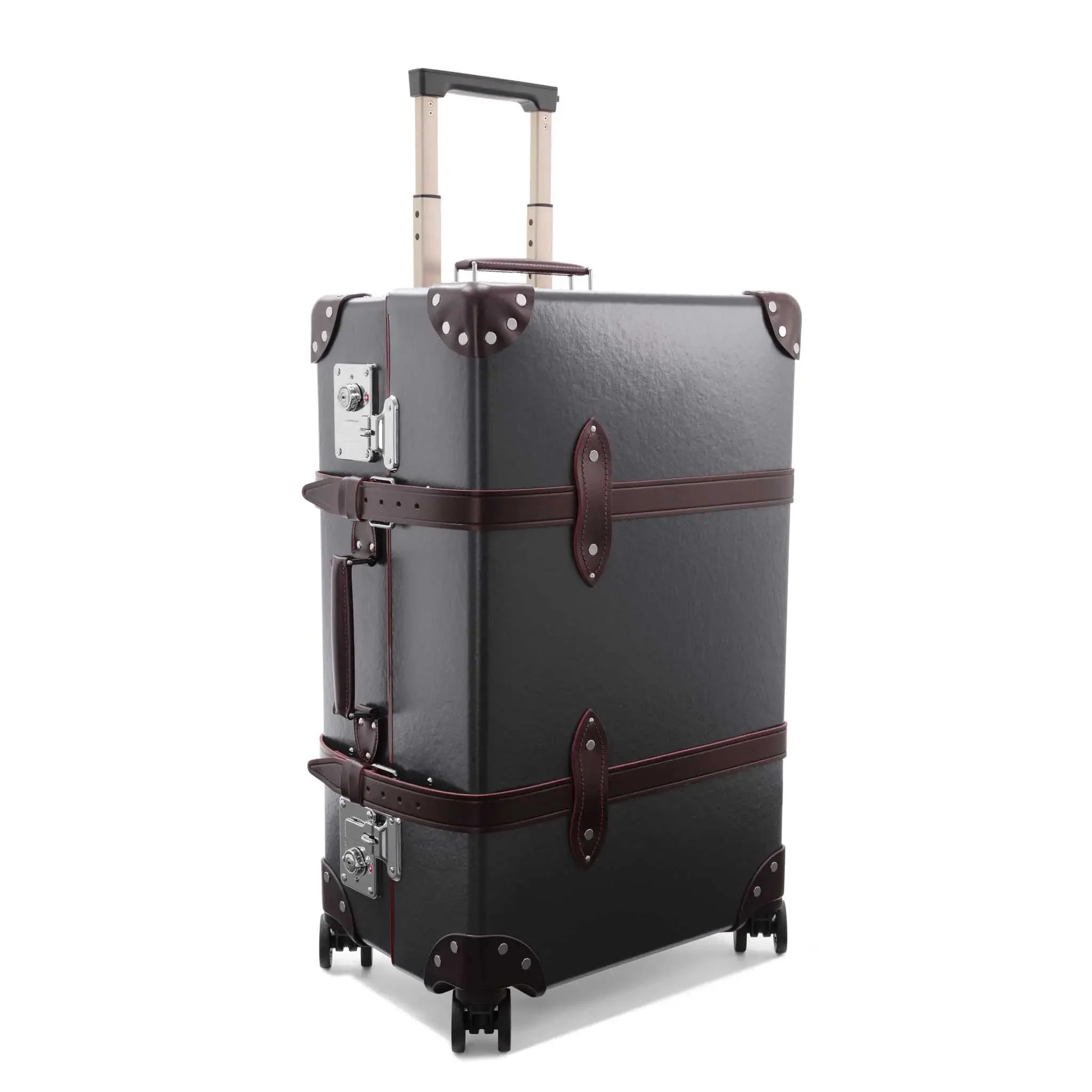 Centenary · Medium Check-In - 4 Wheels | Brown/Burgundy/Chrome - Image 2