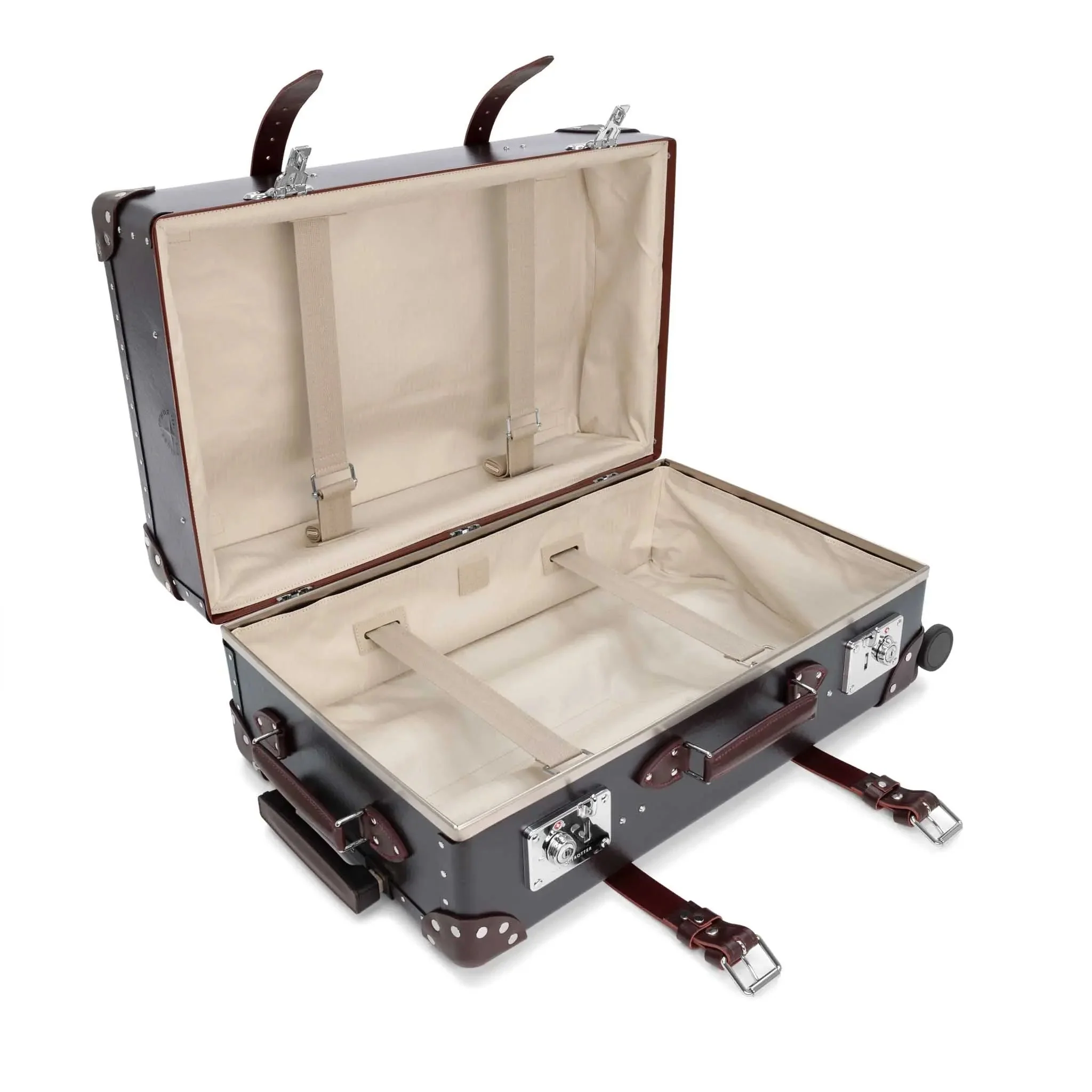 Centenary · Medium Check-In - 4 Wheels | Brown/Burgundy/Chrome - Image 8