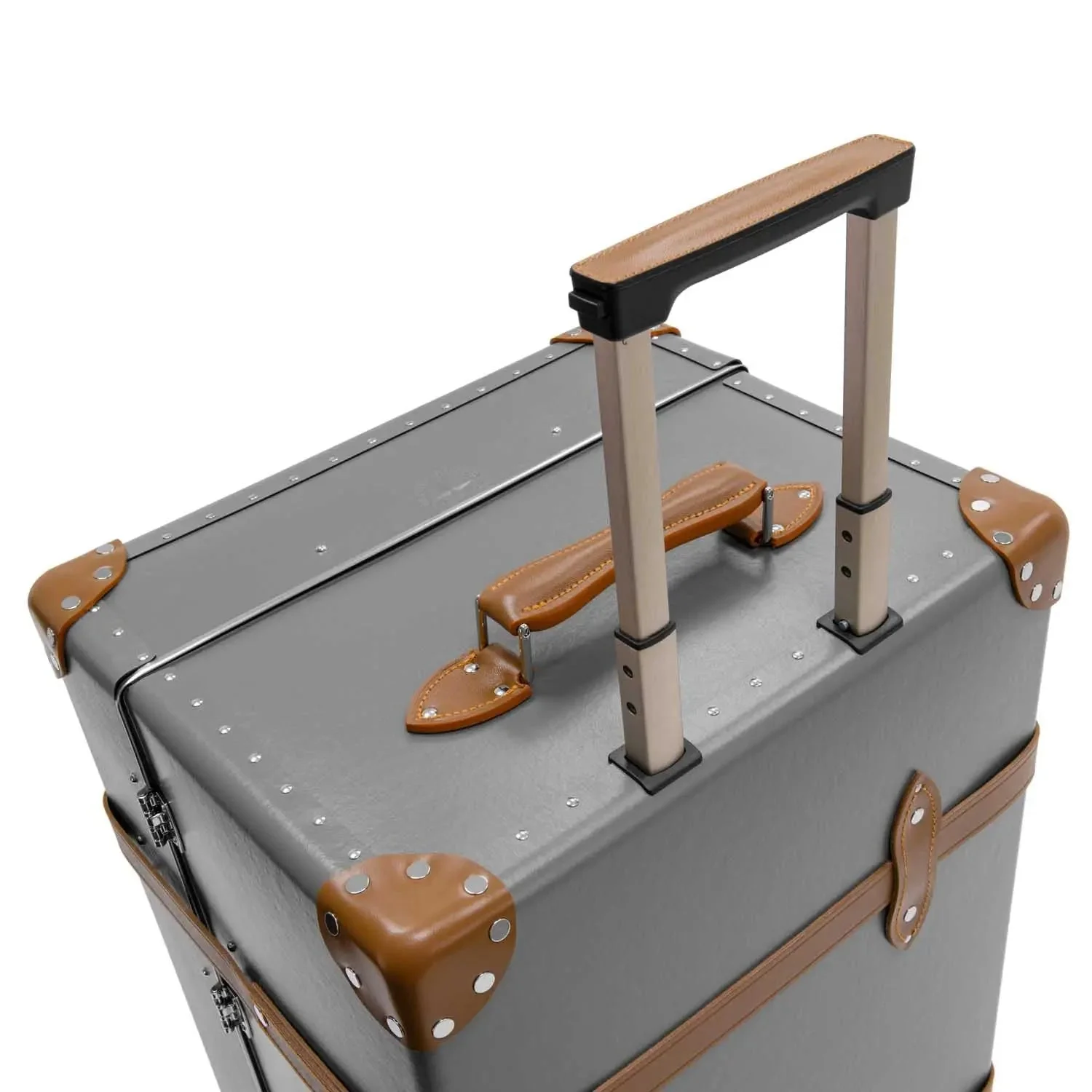 Centenary · XL Trunk - 4 Wheels | Grey/Caramel/Chrome - Image 4