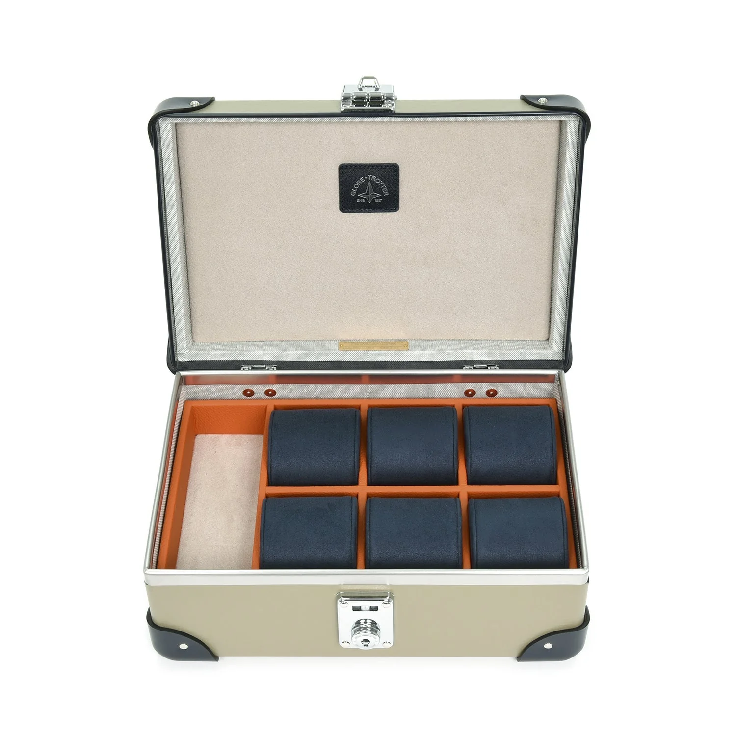Centenary · 6-Slot Watch Case | Olive/Navy/Chrome - Image 4