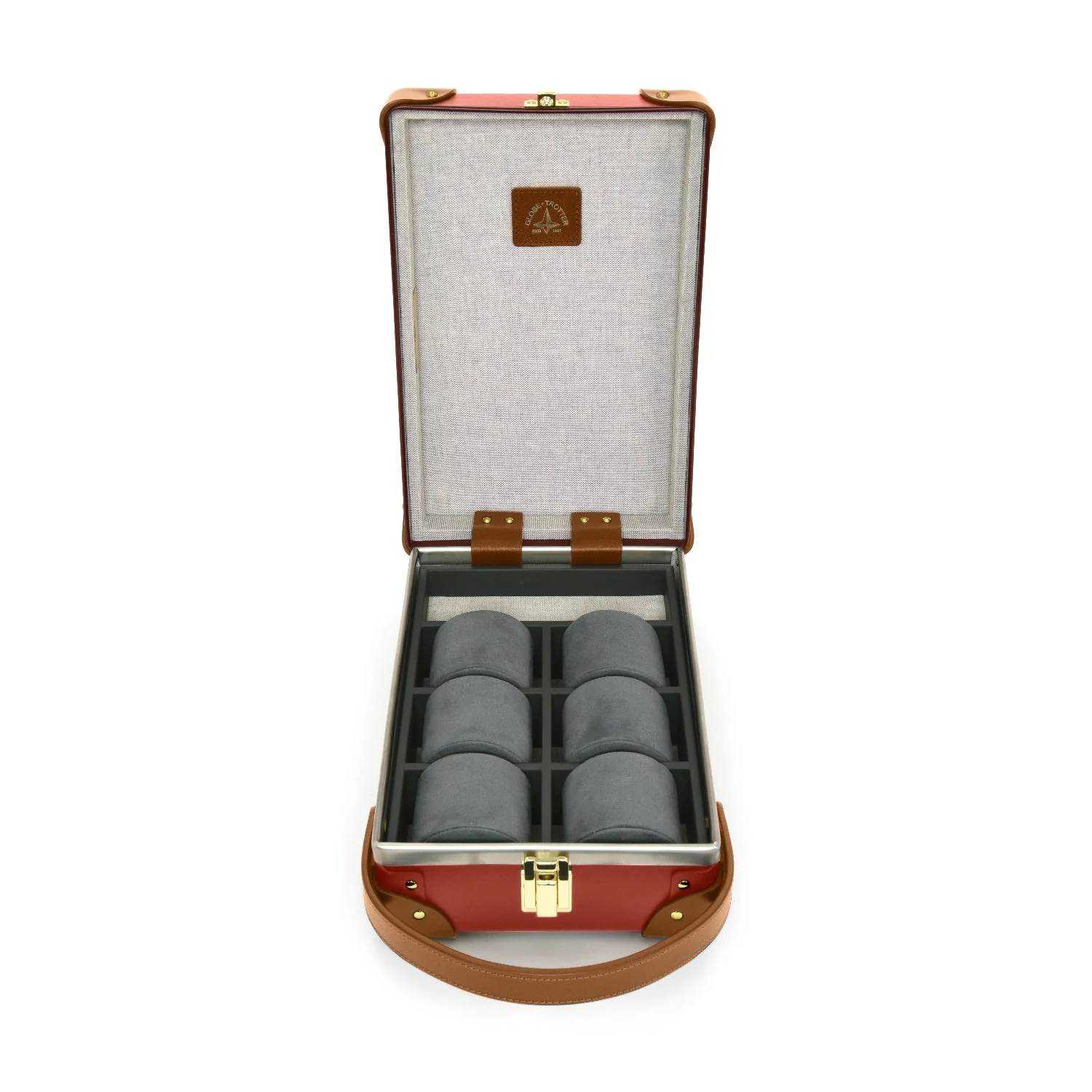 Centenary · 6-Slot Watch Case | Red/Caramel/Gold - Image 3