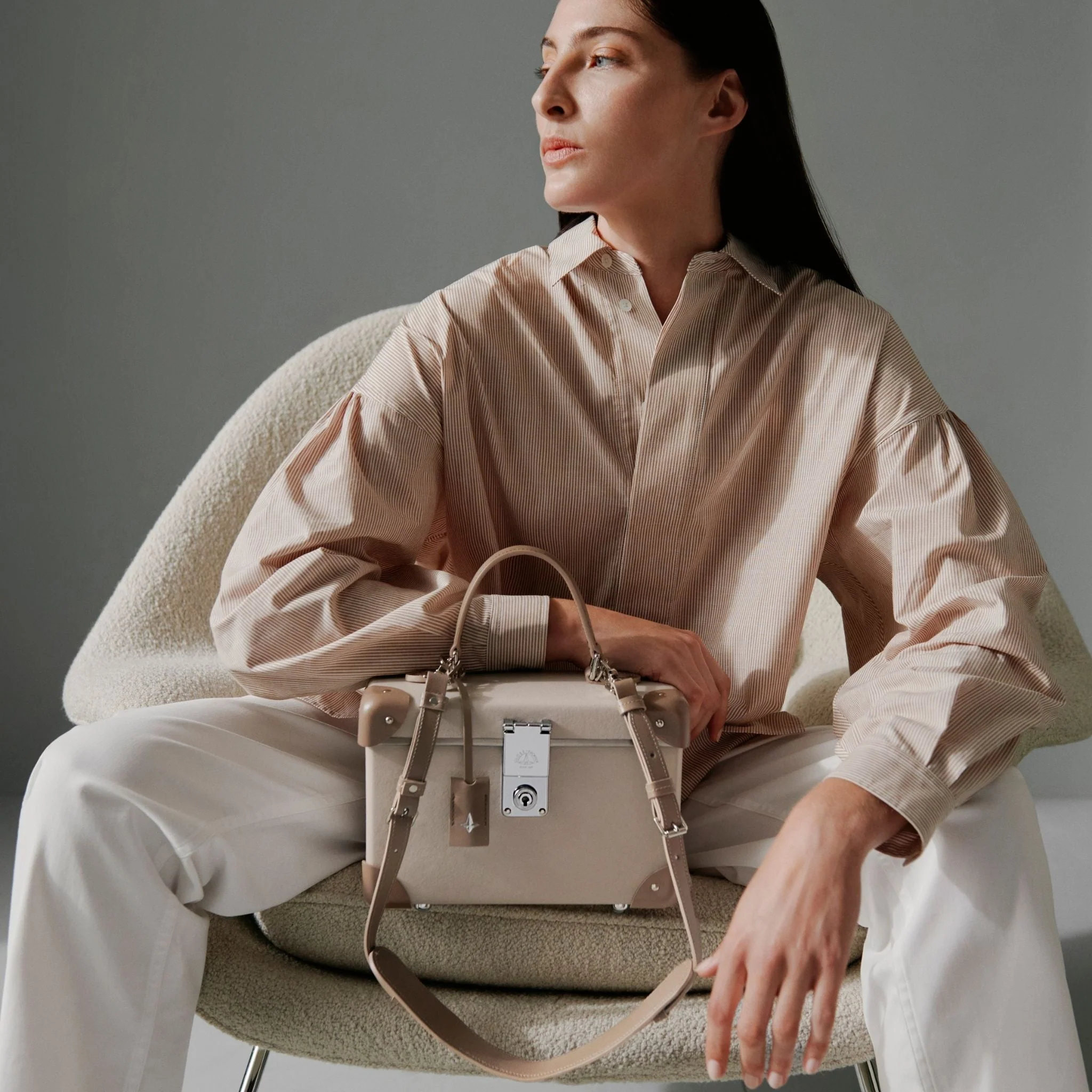 Centenary · Large Handbag | Chalk/Moss/Chrome - Image 8
