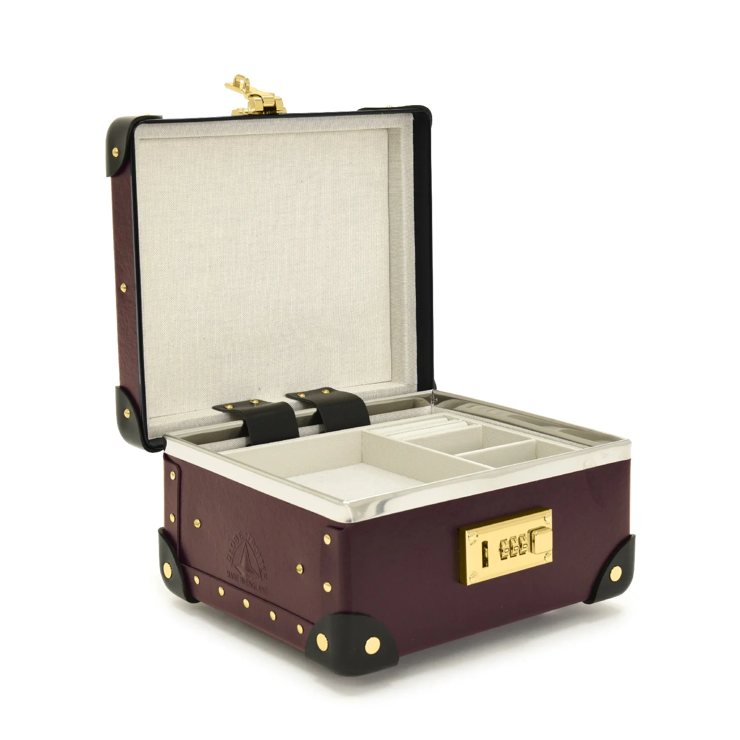 Centenary · Jewellery Case | Oxblood/Black/Gold - Image 3