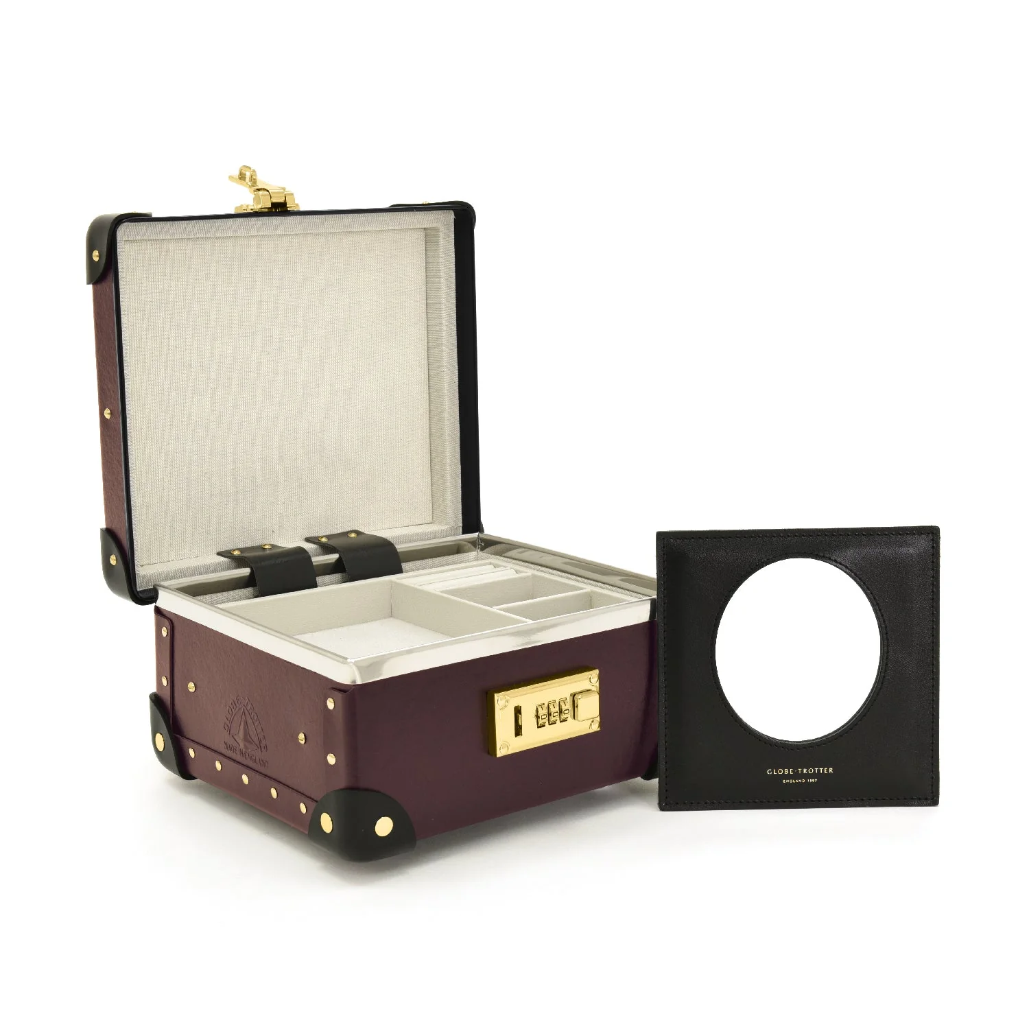 Centenary · Jewellery Case | Oxblood/Black/Gold - Image 4