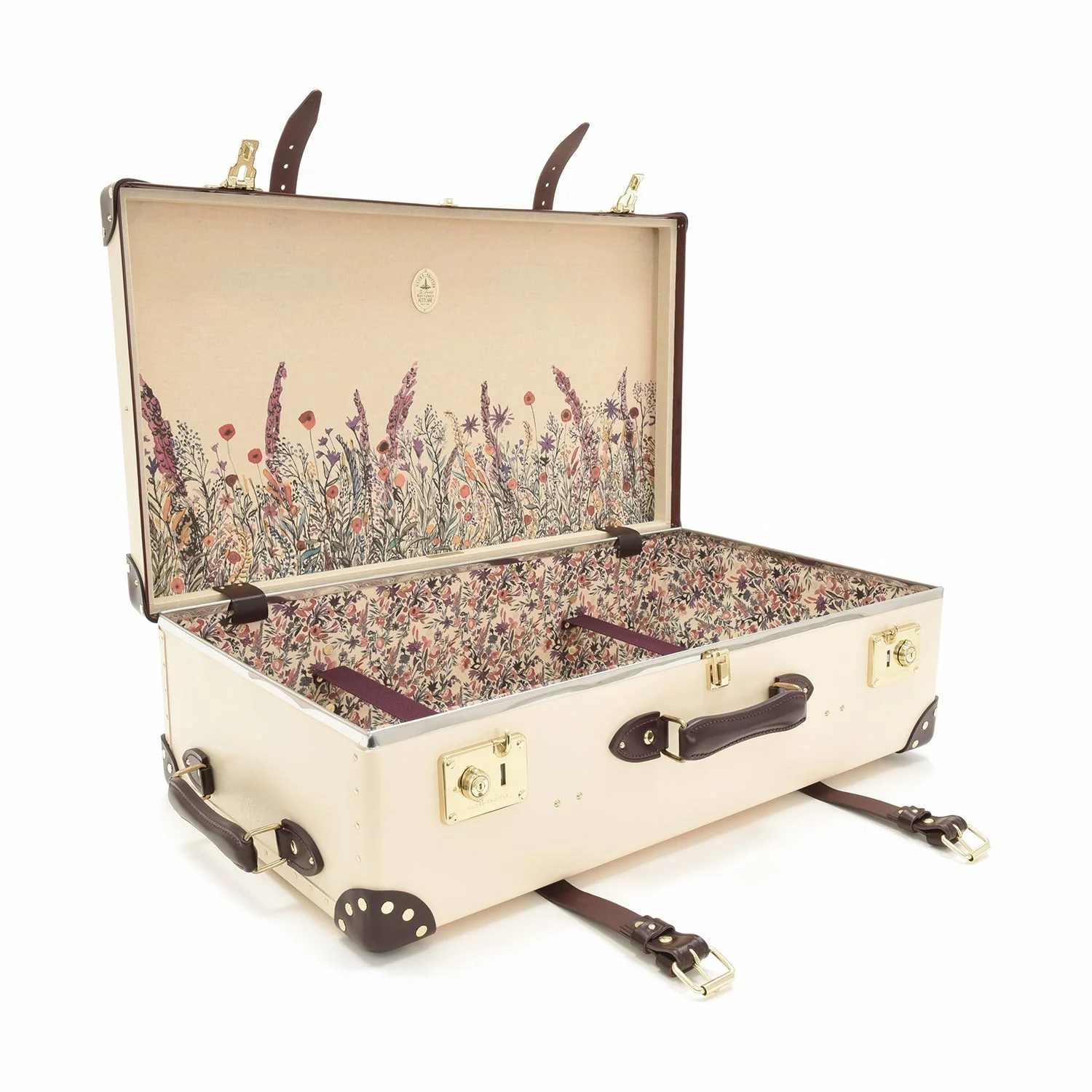 Chelsea Garden · Large Suitcase | Ivory/Burgundy/Gold - Image 5