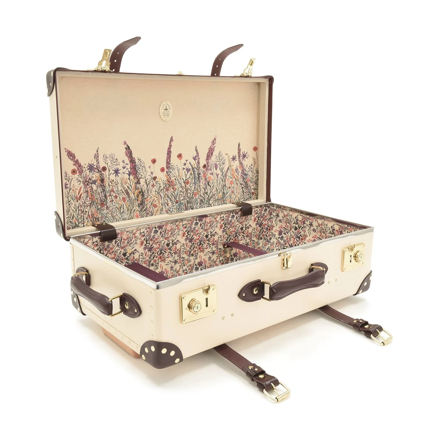 Chelsea Garden · Medium Check-In - 2 Wheels | Ivory/Burgundy/Gold - Image 5