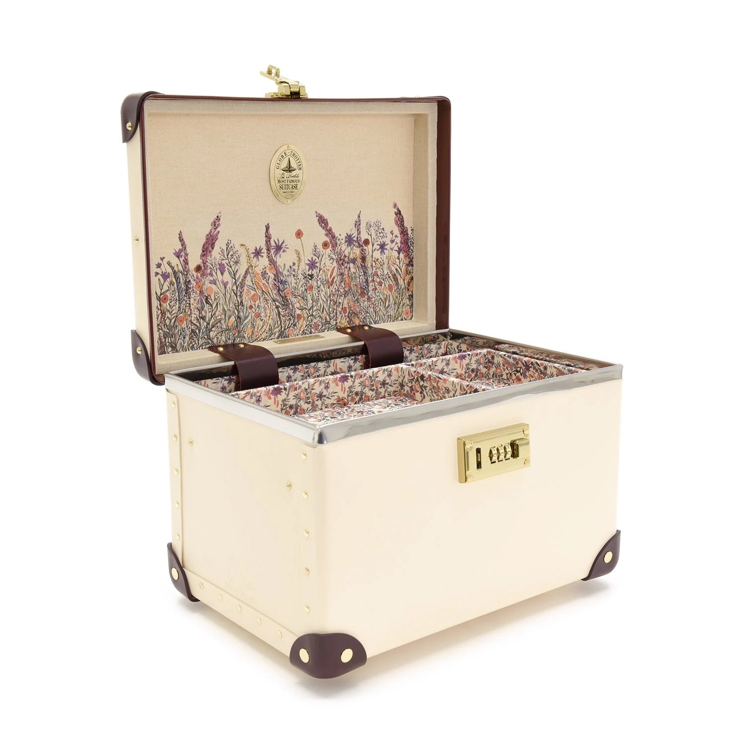 Chelsea Garden · Vanity Case | Ivory/Burgundy/Gold - Image 3