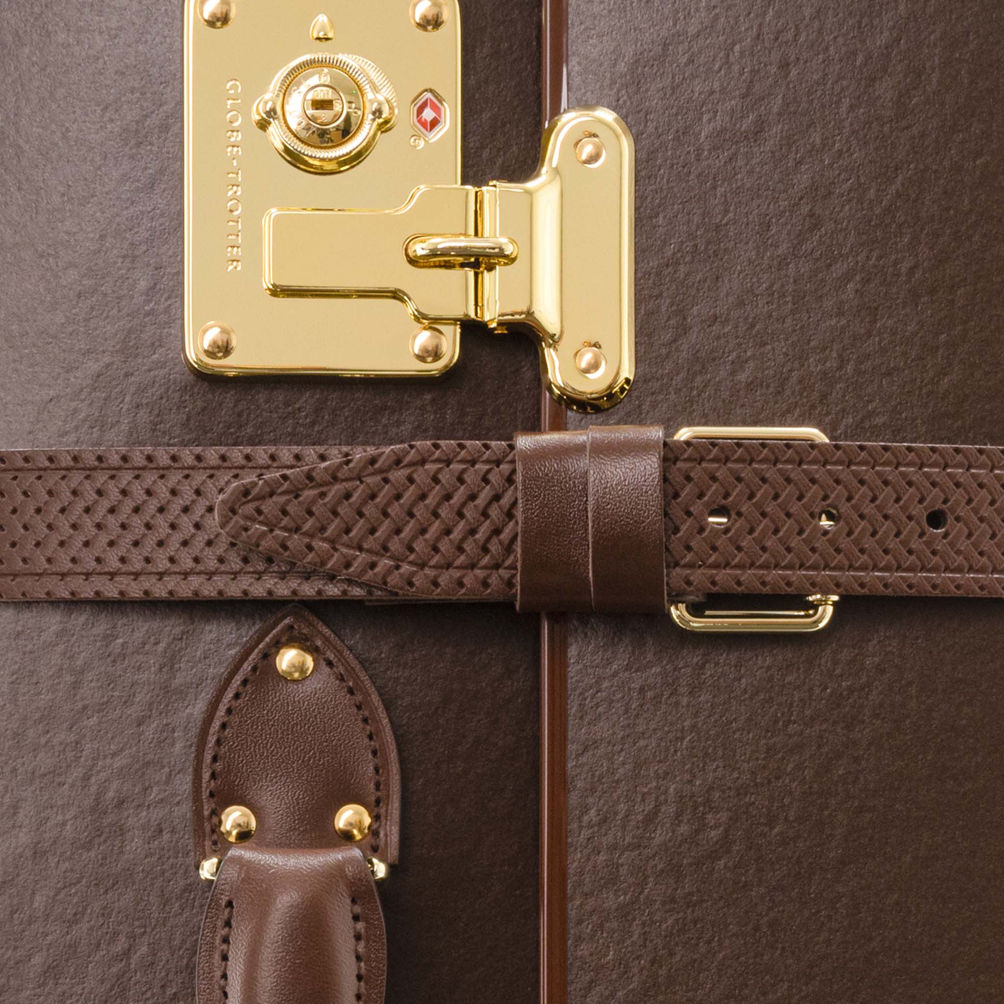 Cotswolds · Large Check-In - 4 Wheels | Brown/Orange/Gold - Image 11