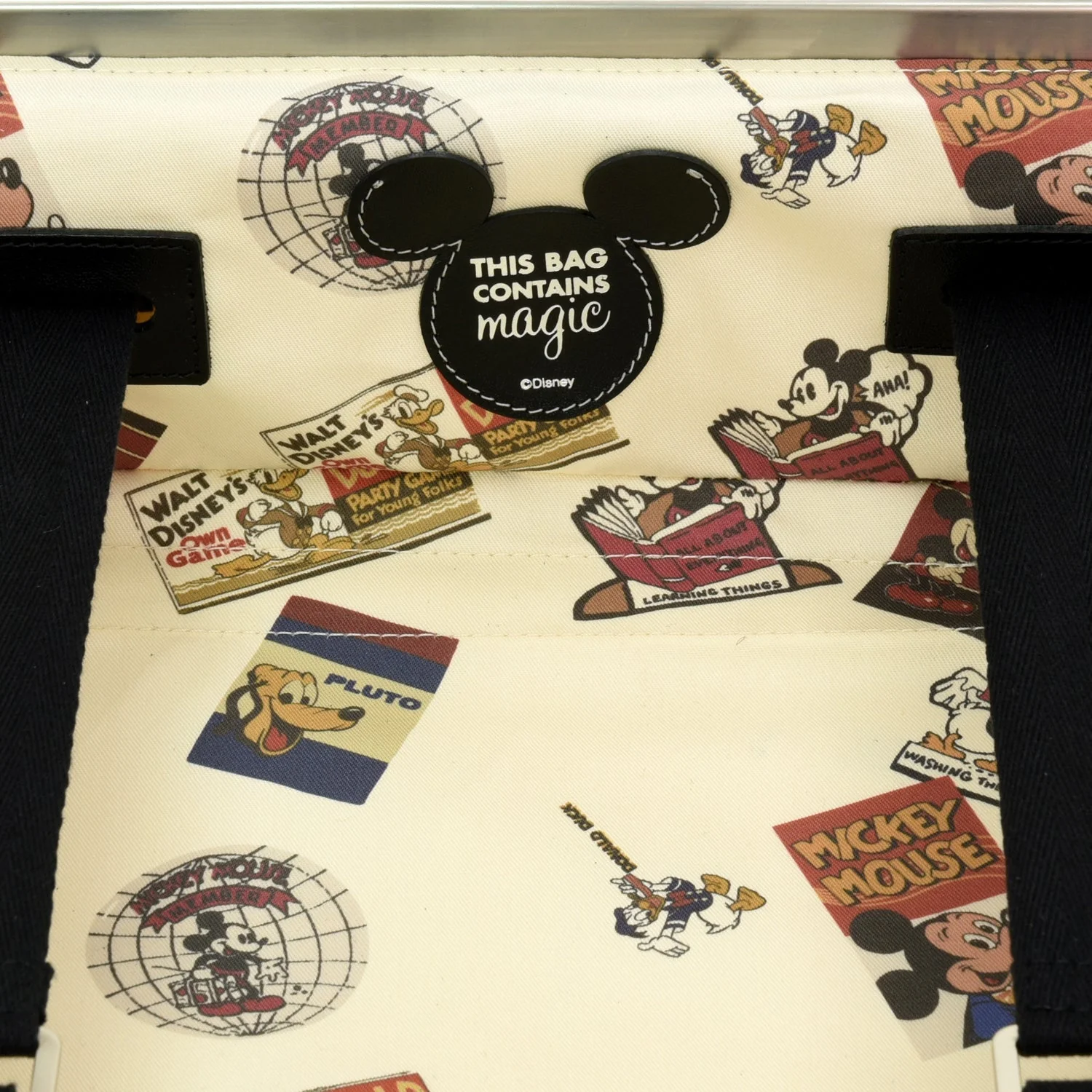 Disney · Large Check-In - 4 Wheels | Ivory/Black/Chrome - Image 10