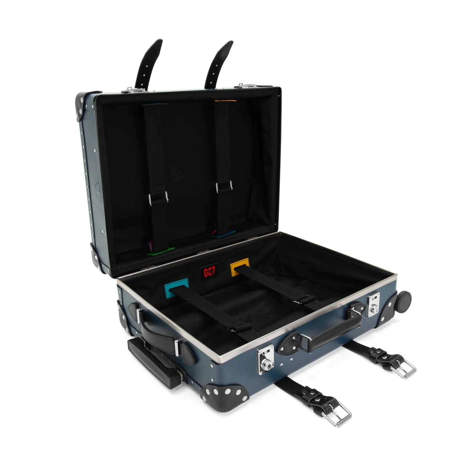 DR. NO · Carry-On - 4 Wheels | Navy/Black/Chrome - Image 9