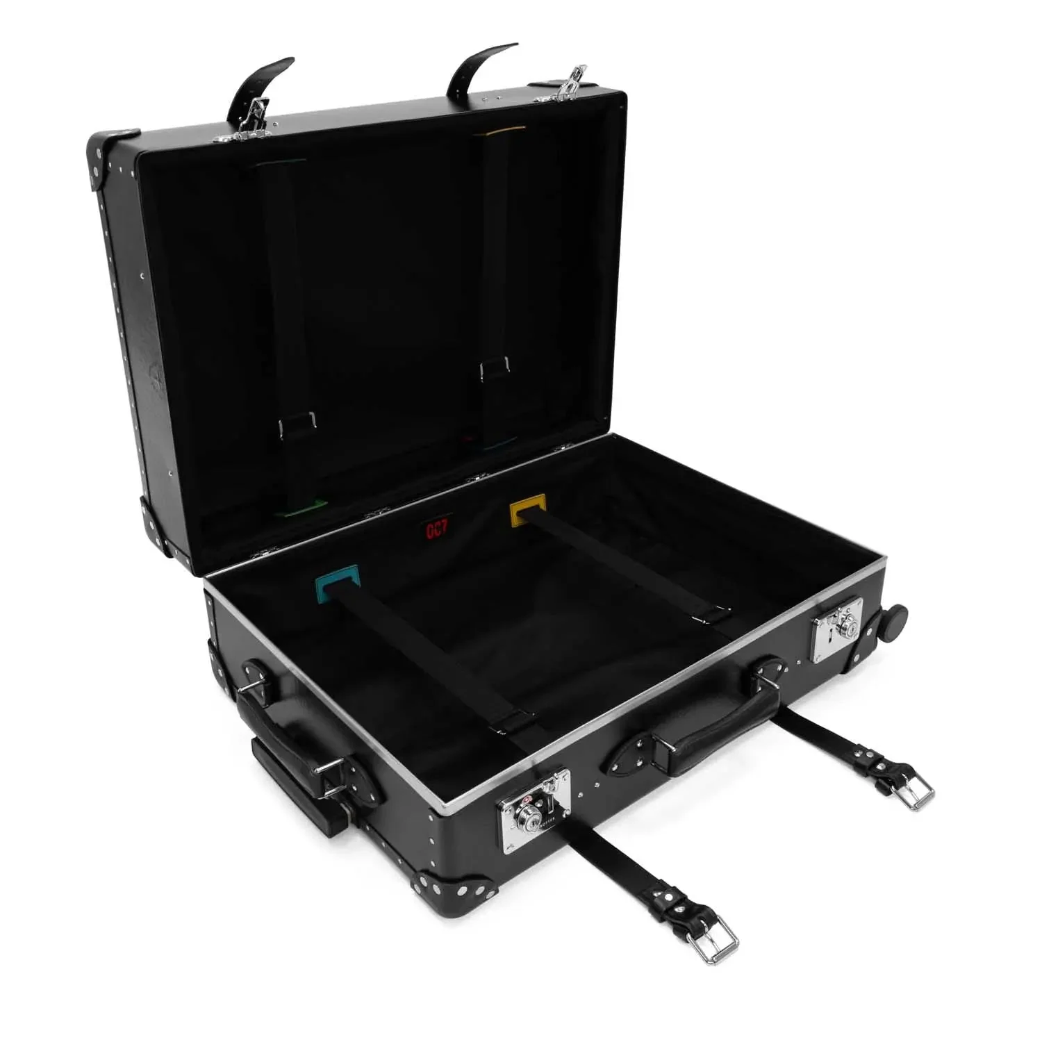 DR. NO · Large Check-In - 4 Wheels | Black/Black/Chrome - Image 9