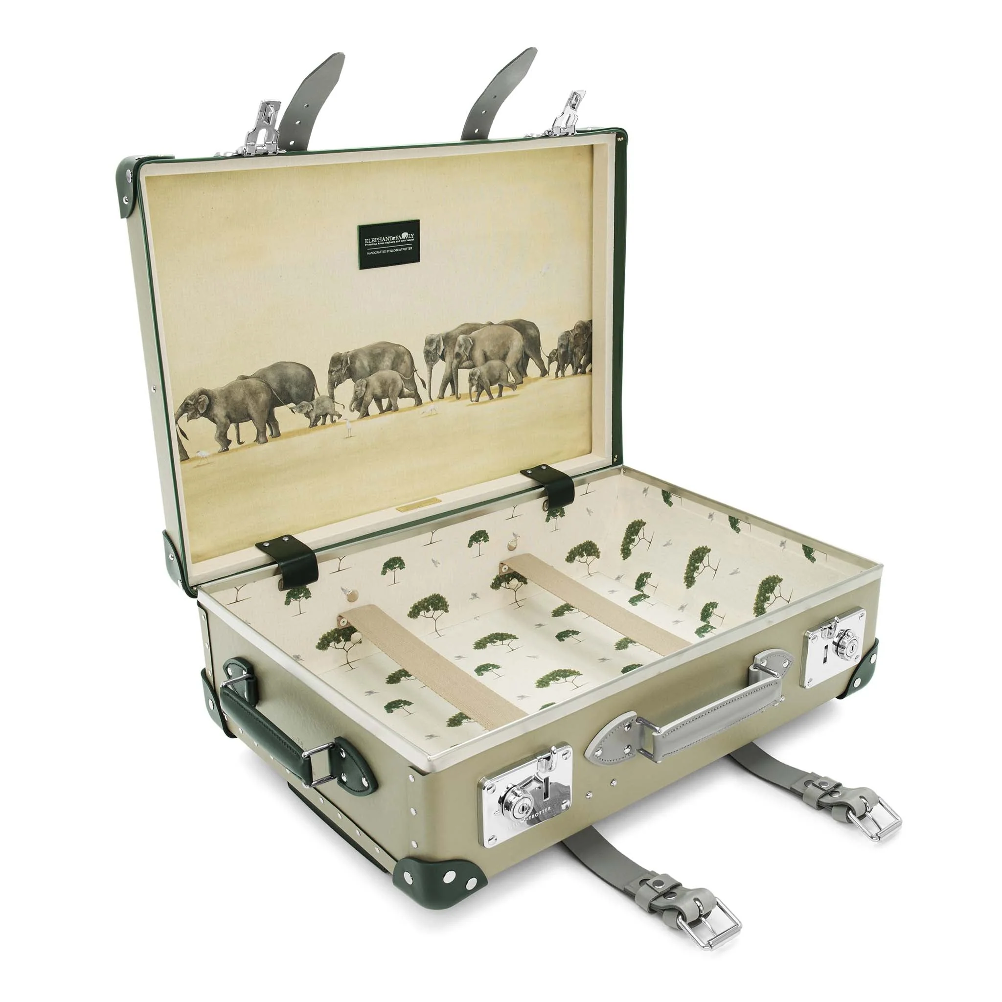 Elephant Family · Carry-On - 2 Wheels | Olive Grey/Kerry Green/Chrome - Image 2