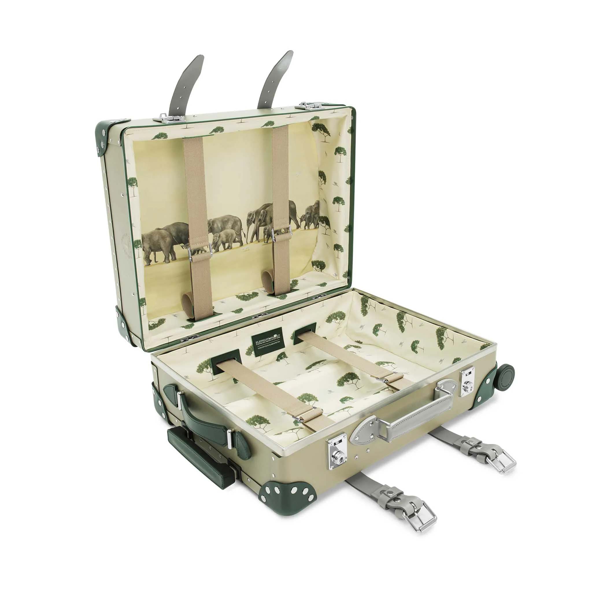 Elephant Family · Carry-On - 4 Wheels | Olive Grey/Kerry Green/Chrome - Image 2