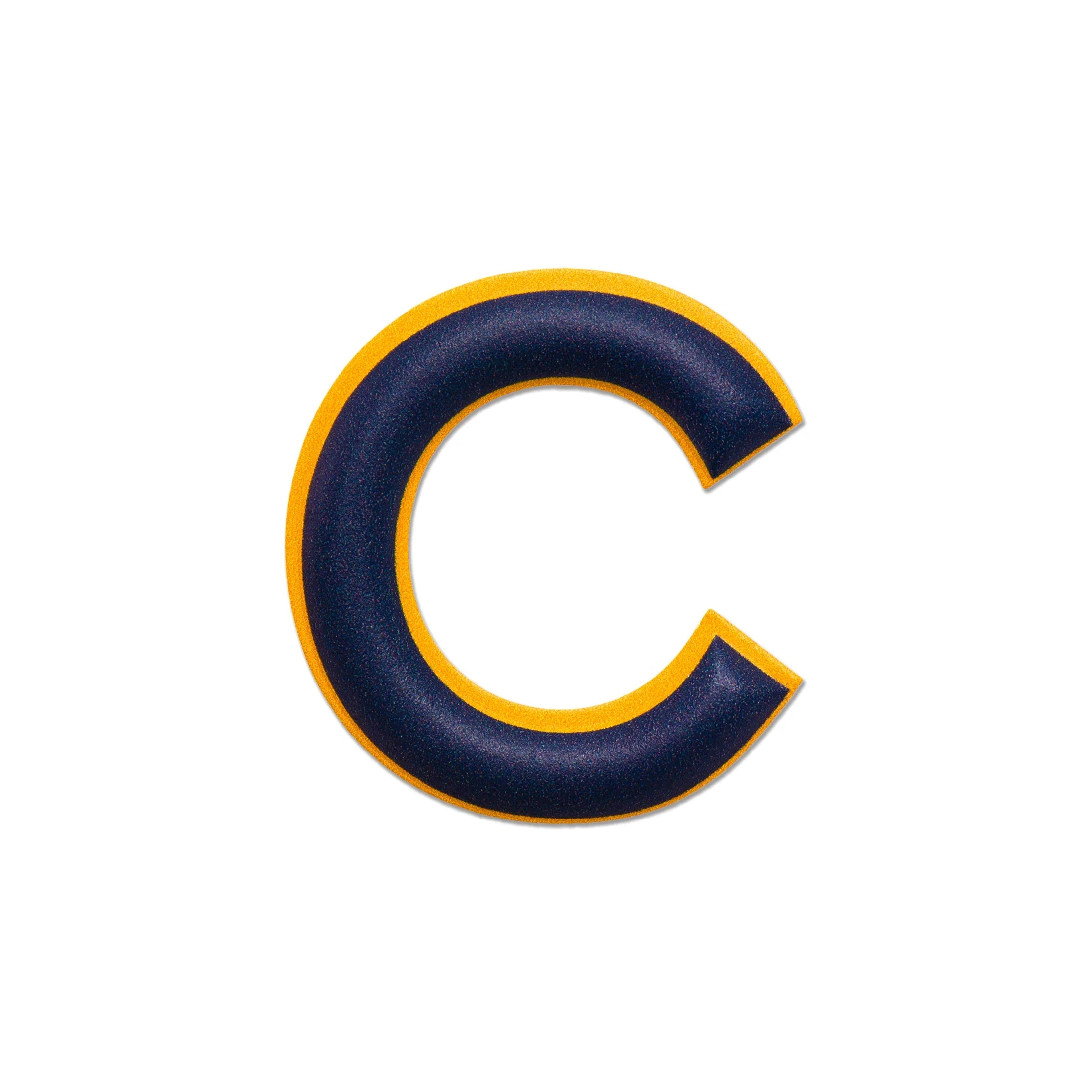 Alphabet · Leather Sticker | Yellow/Dark Blue | C