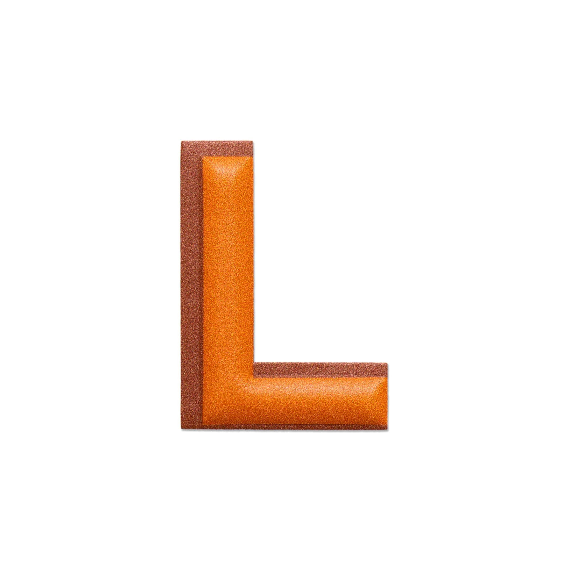 Alphabet · Leather Sticker | Orange/Brown | L