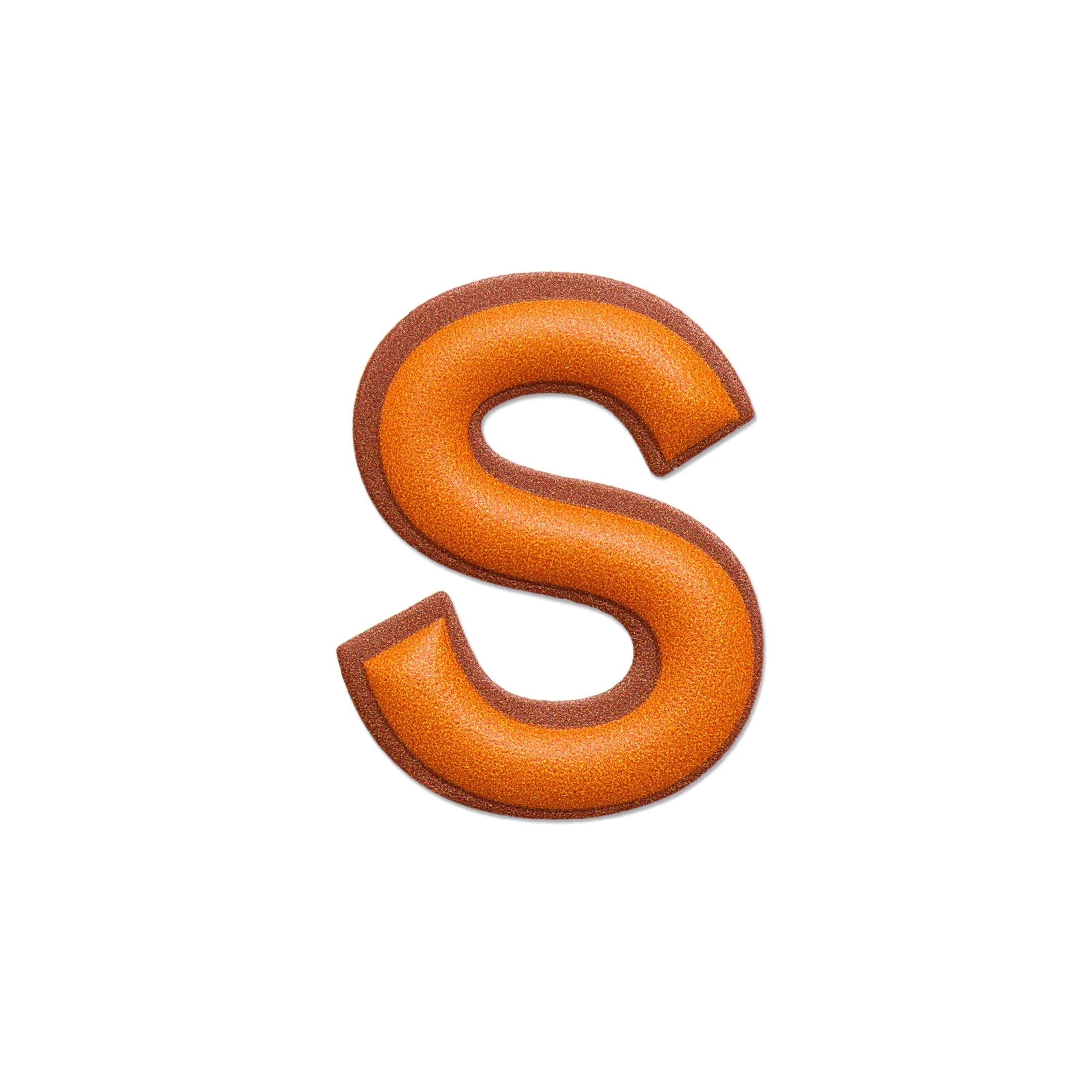 Alphabet · Leather Sticker | Orange/Brown | S