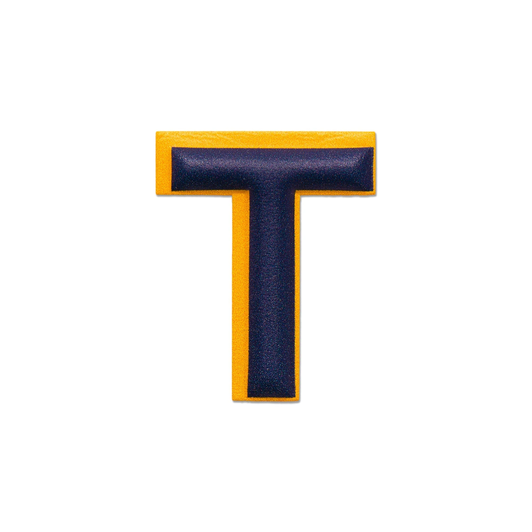 Alphabet · Leather Sticker | Yellow/Dark Blue | T