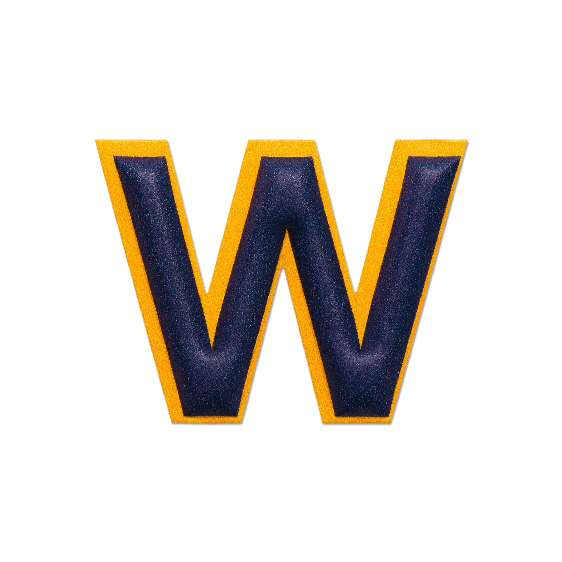 Alphabet · Leather Sticker | Yellow/Dark Blue | W