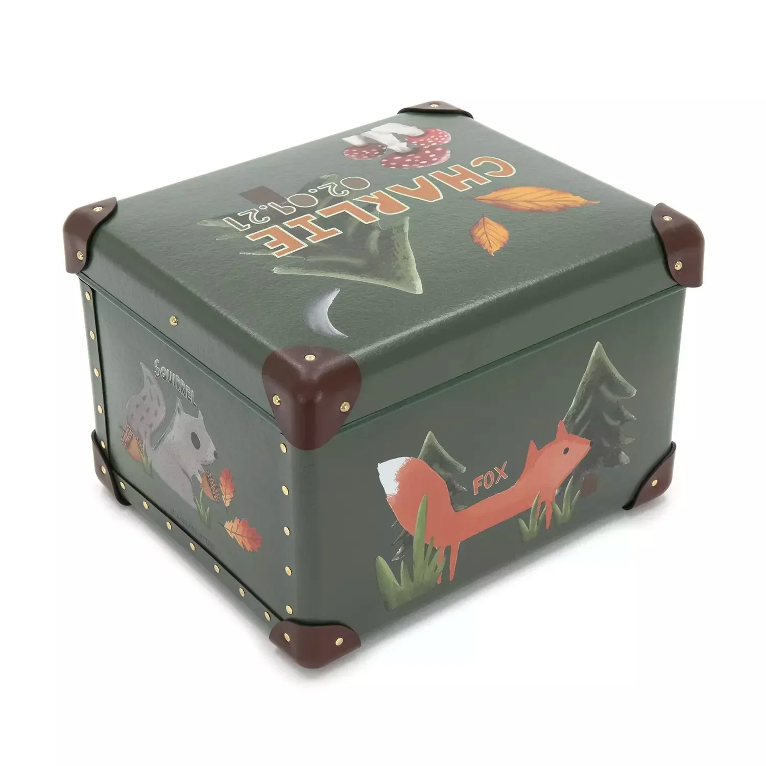 Occasions · Custom Children's Keepsake Box | Woodland - Green/Brown - Image 10
