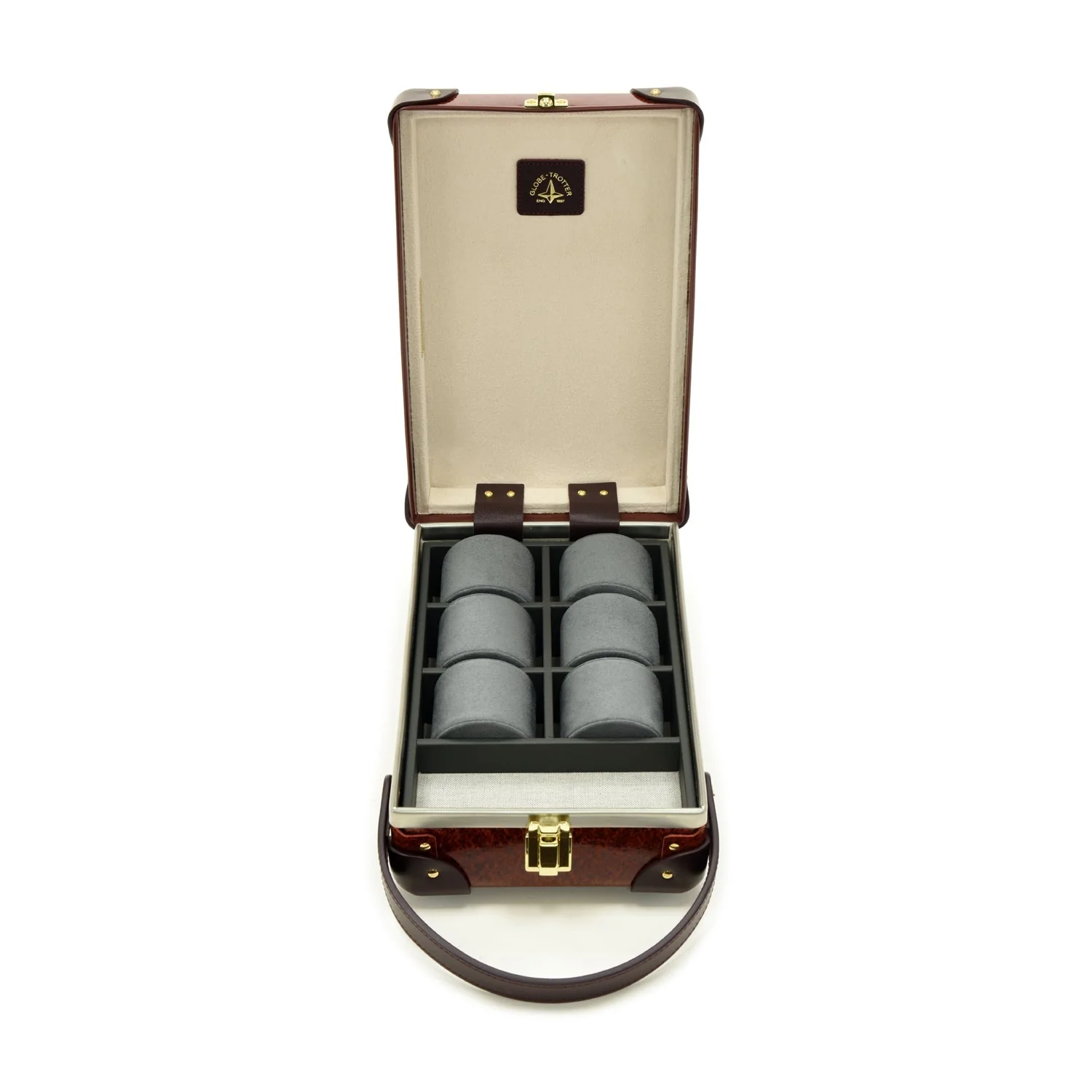 Orient · 6-Slot Watch Case | Urushi/Burgundy/Gold - Image 4