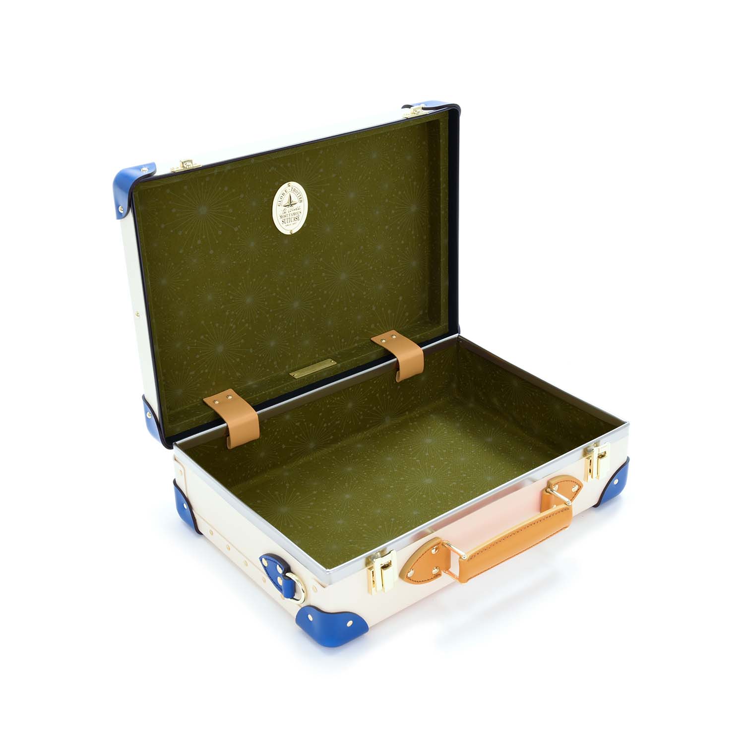 Palm Springs · Small Attaché | Ivory/Cobalt/Gold - Image 8
