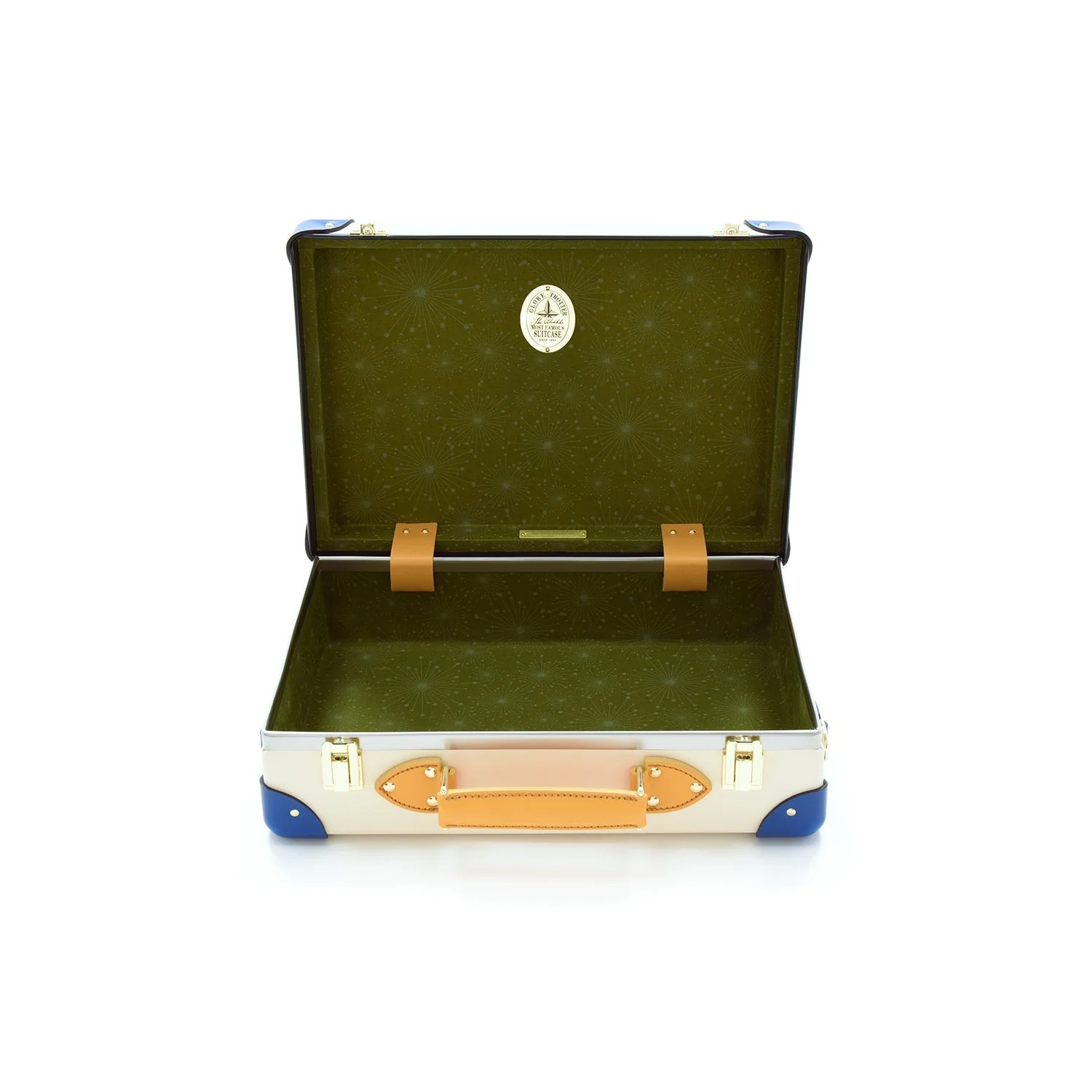 Palm Springs · Small Attaché | Ivory/Cobalt/Gold - Image 9