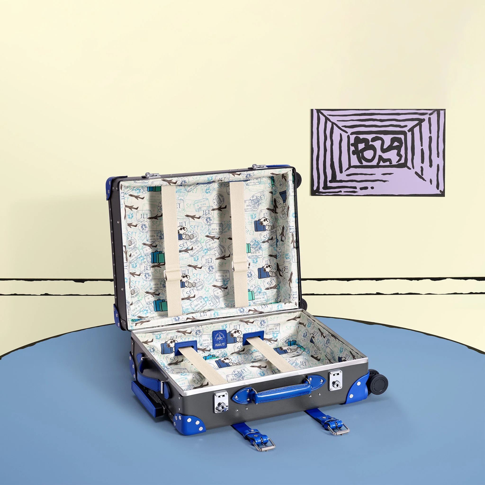 Peanuts · Carry-On - 4 Wheels | Charcoal/Cobalt/Chrome - Image 3