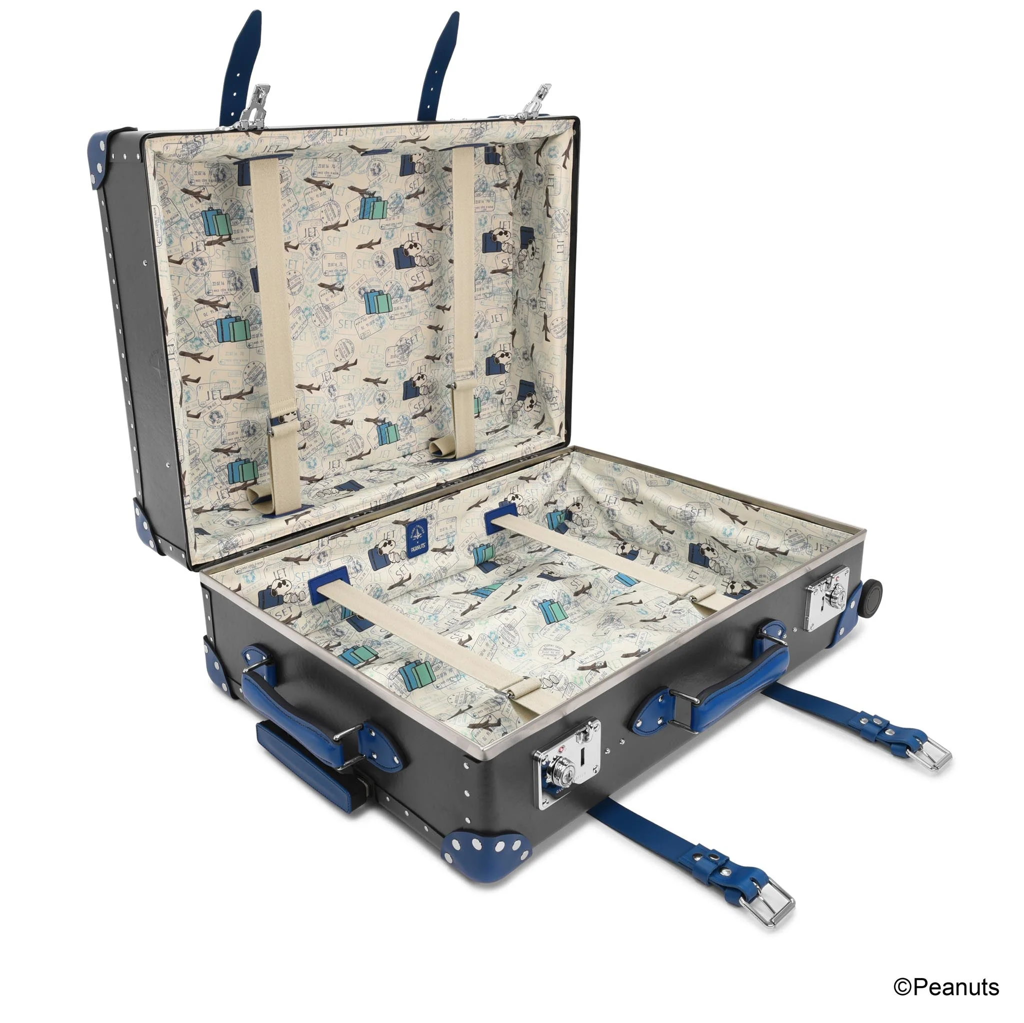 Peanuts · Large Check-In - 4 Wheels | Charcoal/Cobalt/Chrome - Image 10