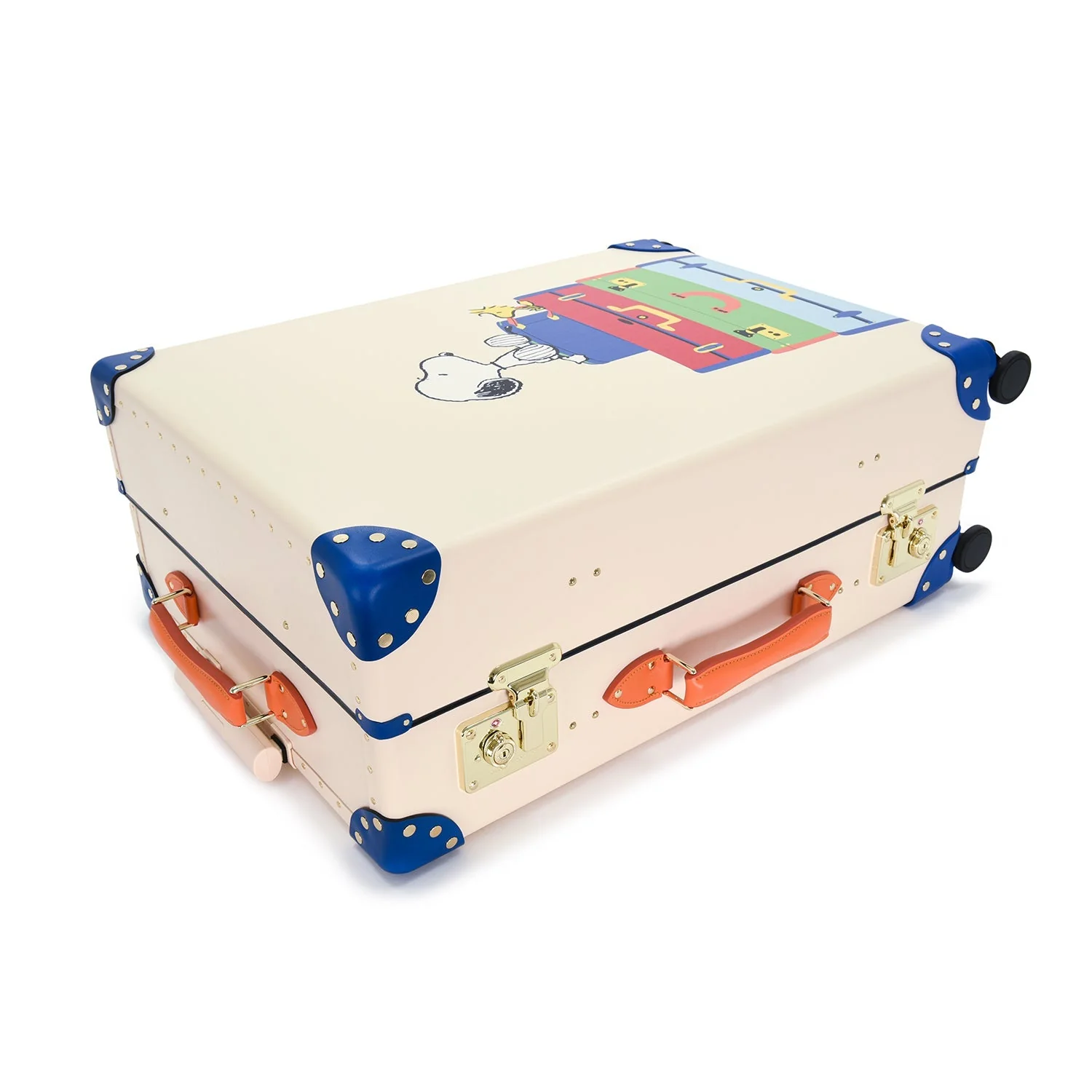 Peanuts · Large Check-In - 4 Wheels | Ivory/Cobalt/Gold - Image 4