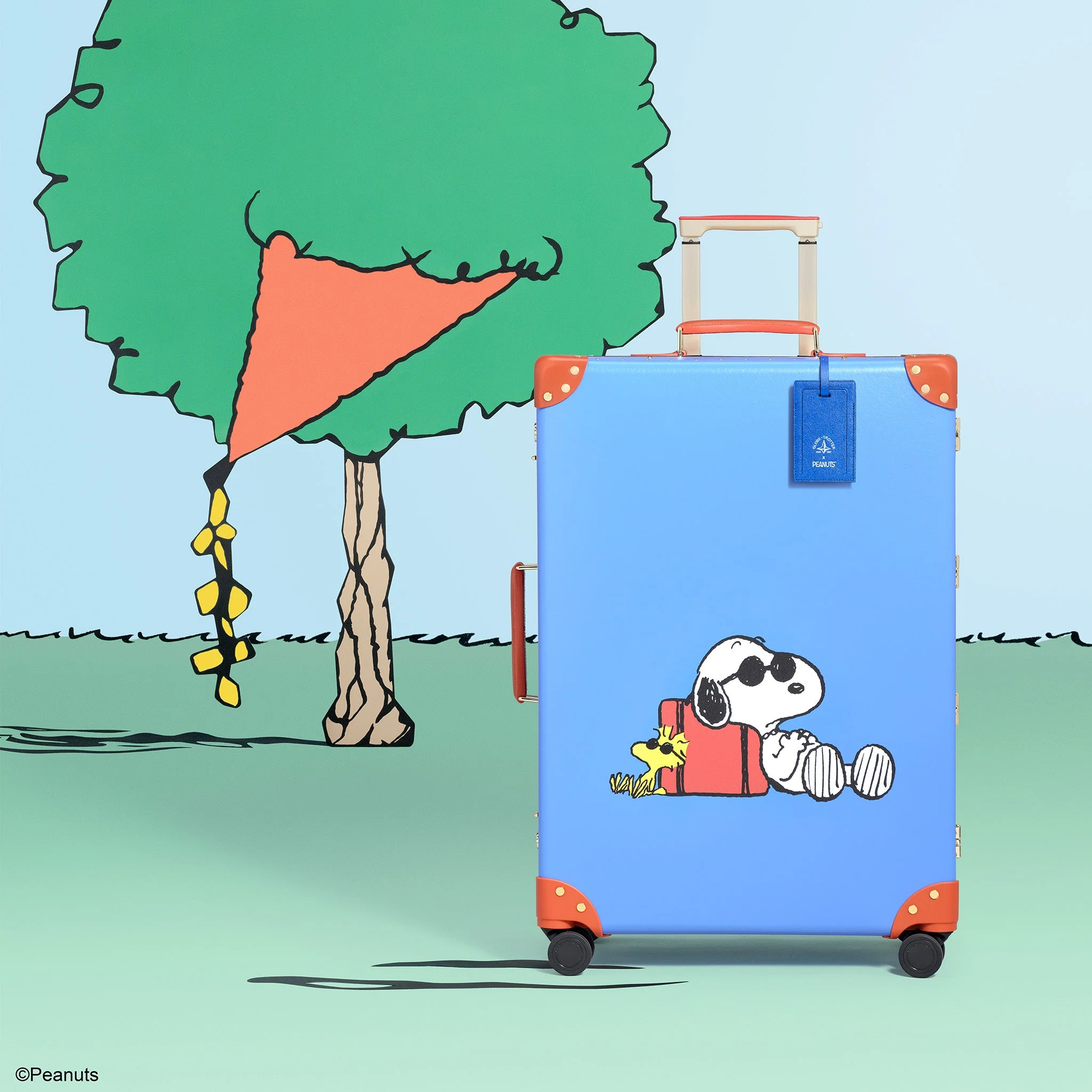 Peanuts · Large Check-In - 4 Wheels | Royal Blue/Orange/Gold - Image 3